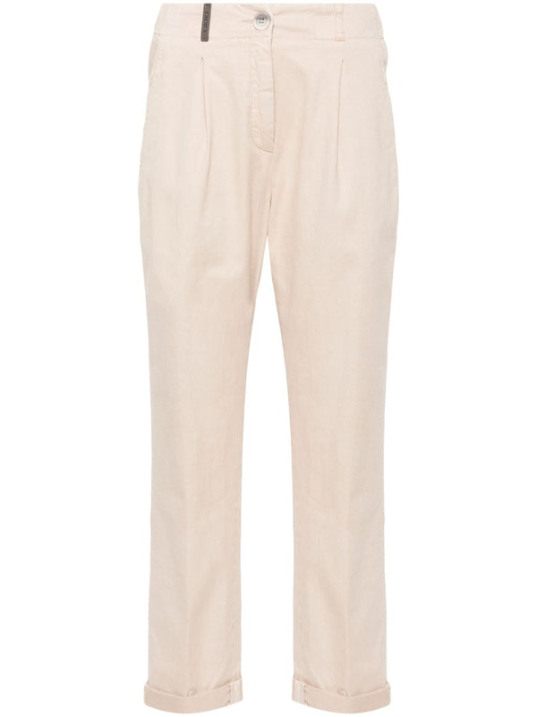 Peserico Outer: Cotton 50% trousers in beige
