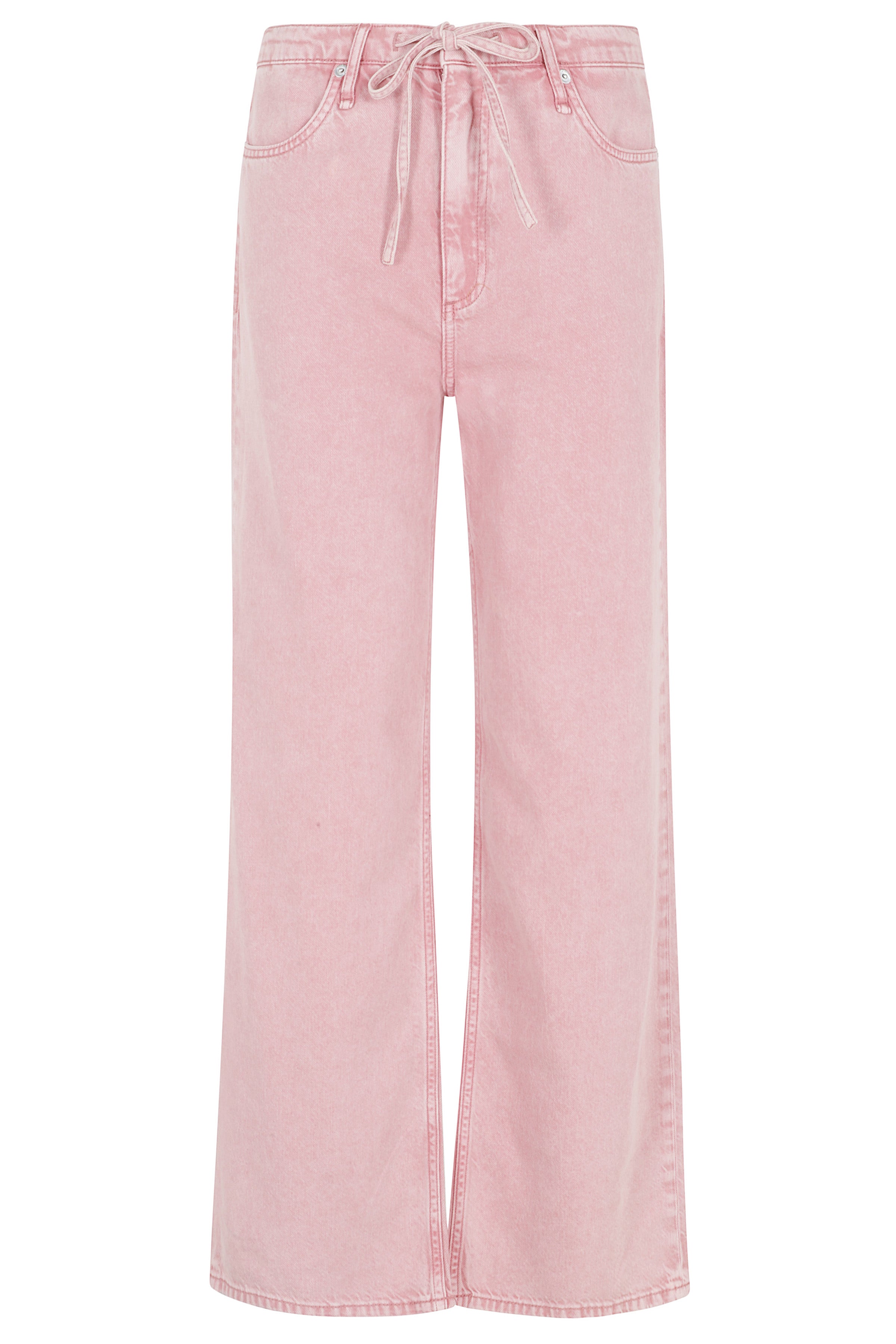 Ftwf Phoebe Drawstring Wide Pink & Purple Lyocell Jean