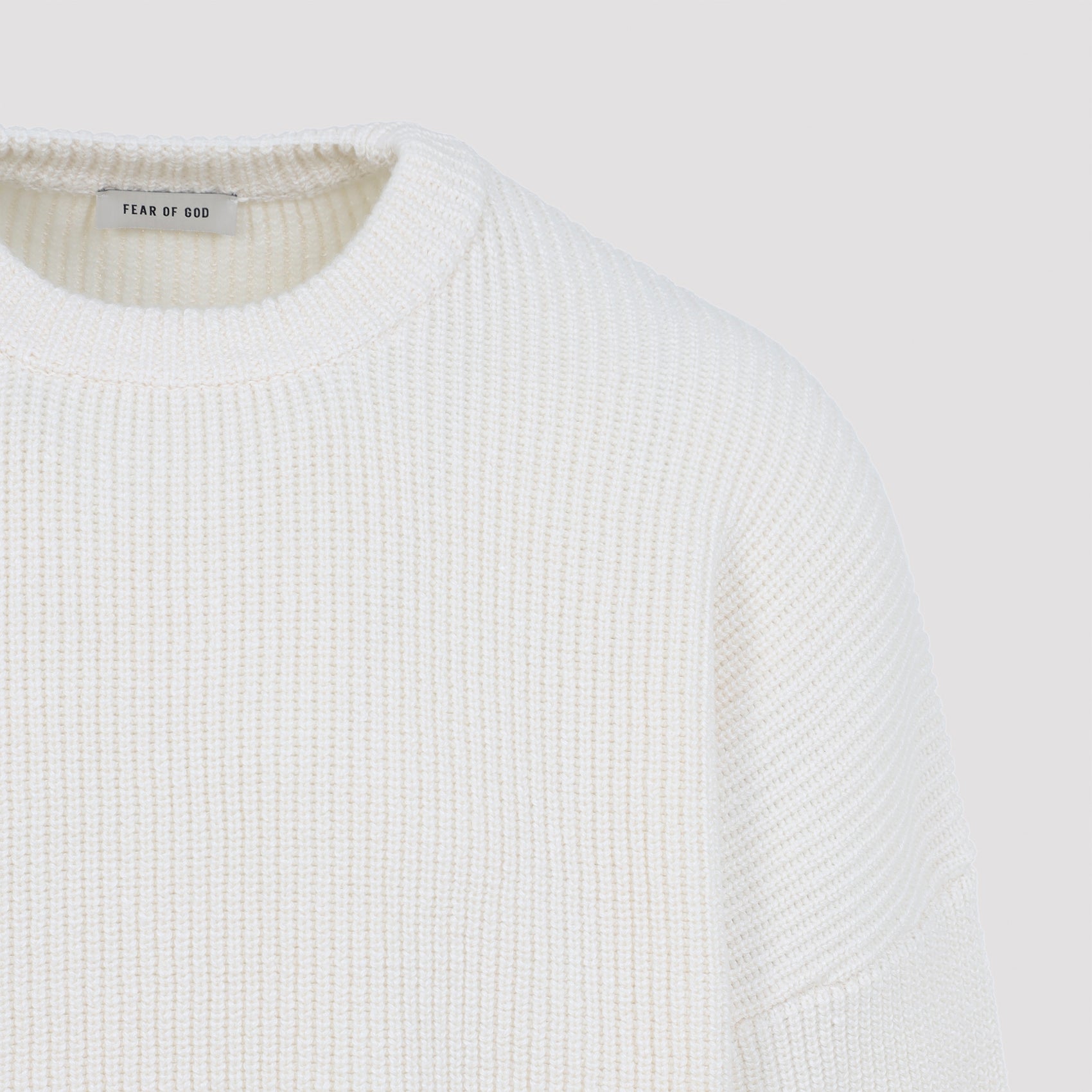 Crew Neck Sweater Nude & Neutrals Virgin Wool Linen Cotton