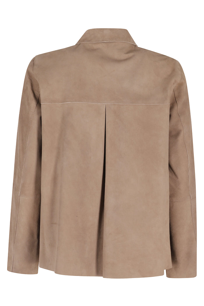 Giacca Camoscio Brown Pelle Di Capra