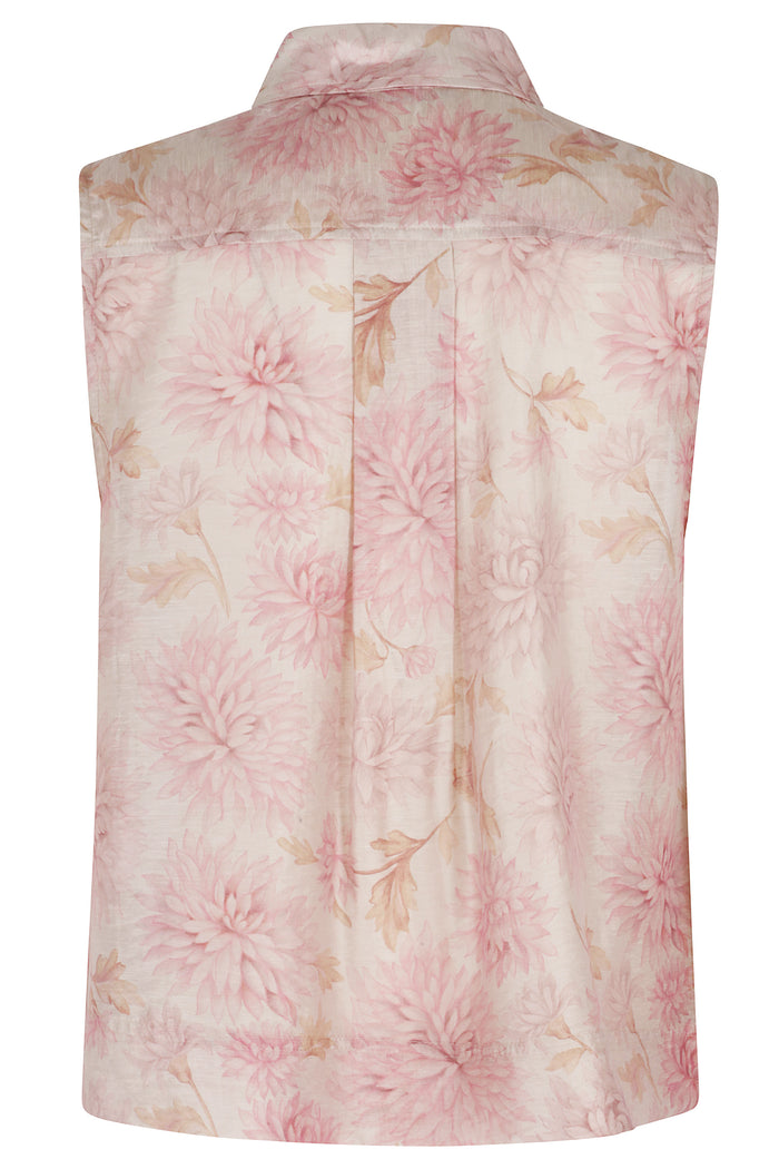 Top Pink & Purple Lyocell Polyammide Lino Camicia