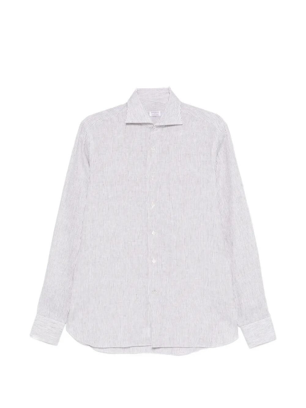 Shirt Brown Cotone Lino