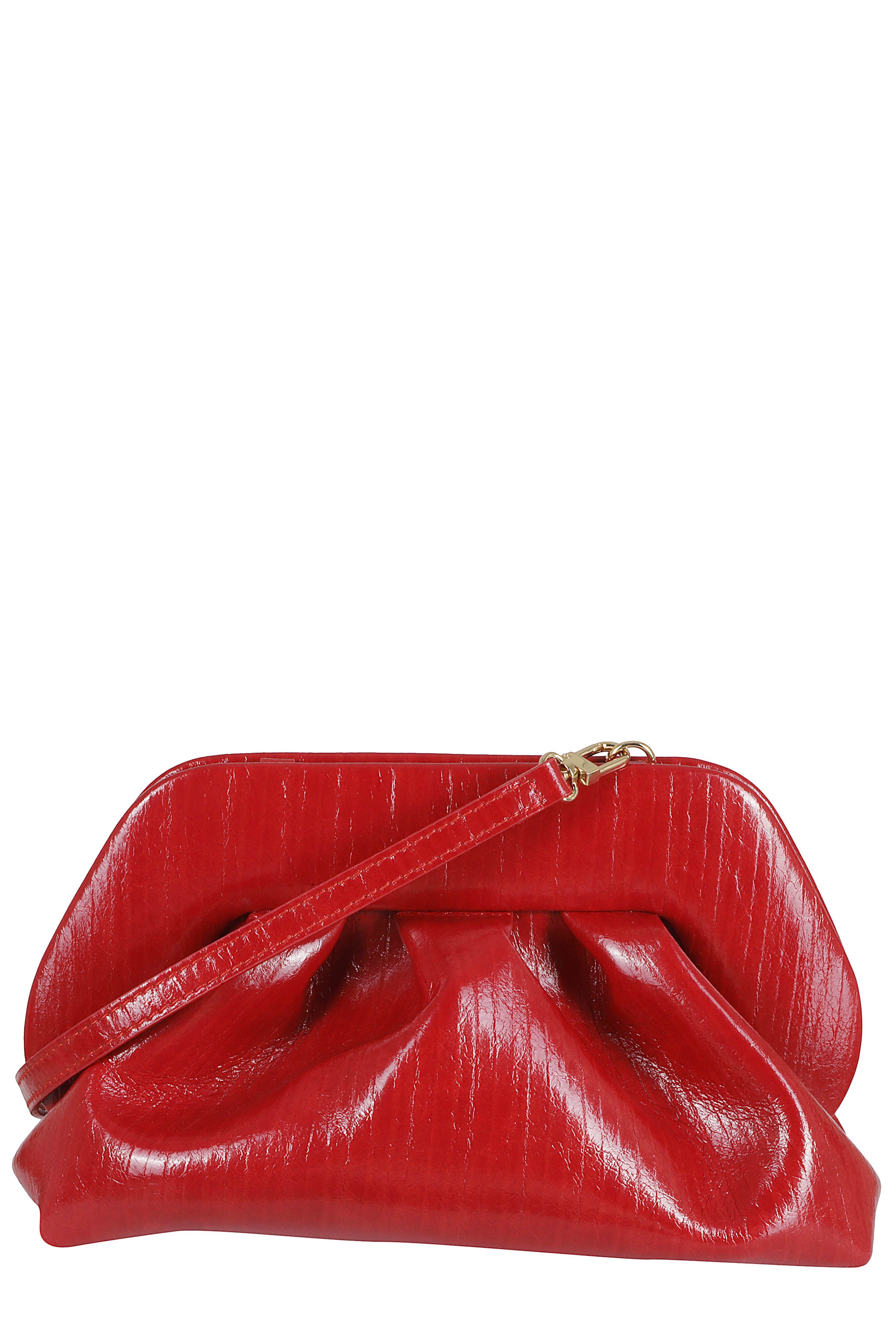 Bios Medium Rigato Vegan Red Leather Borsa