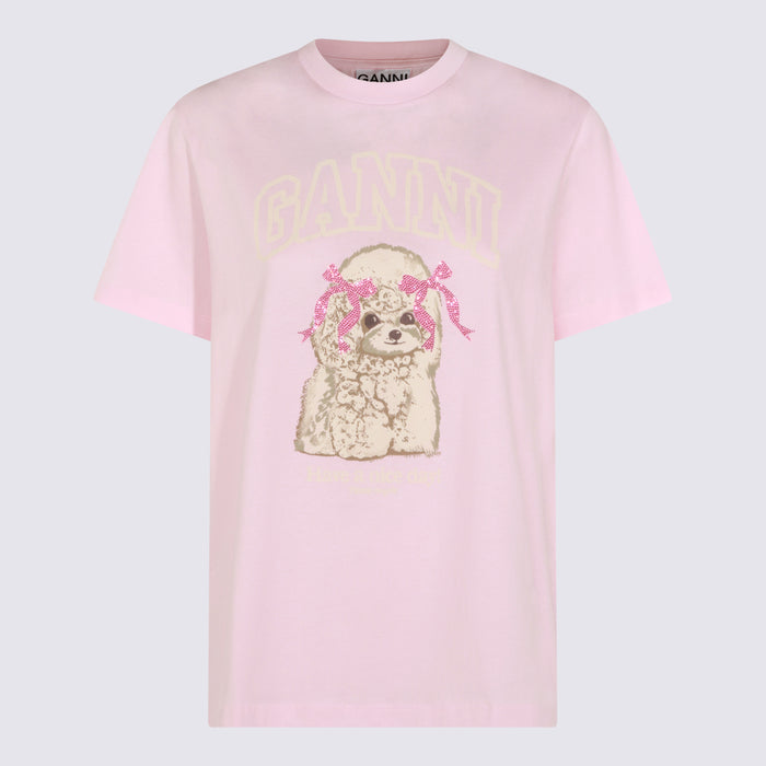 GANNI T-shirts and Polos Chalk Pink _co