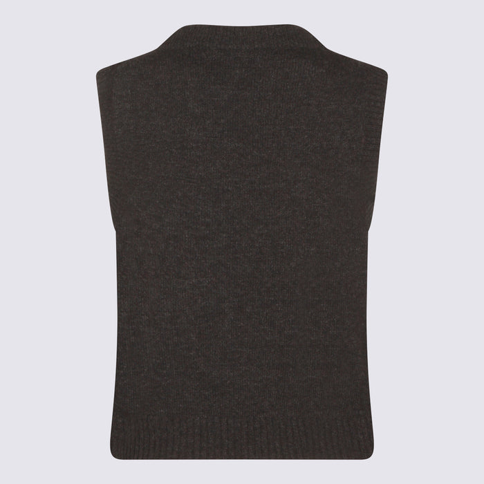 Ganni Sweaters Black Sand _wo Recycled Wo Pa