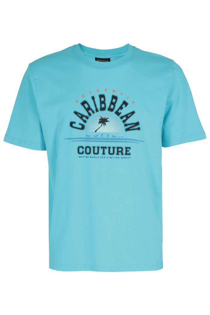 Classic Caribbean Couture Blue Cotone T-shirt
