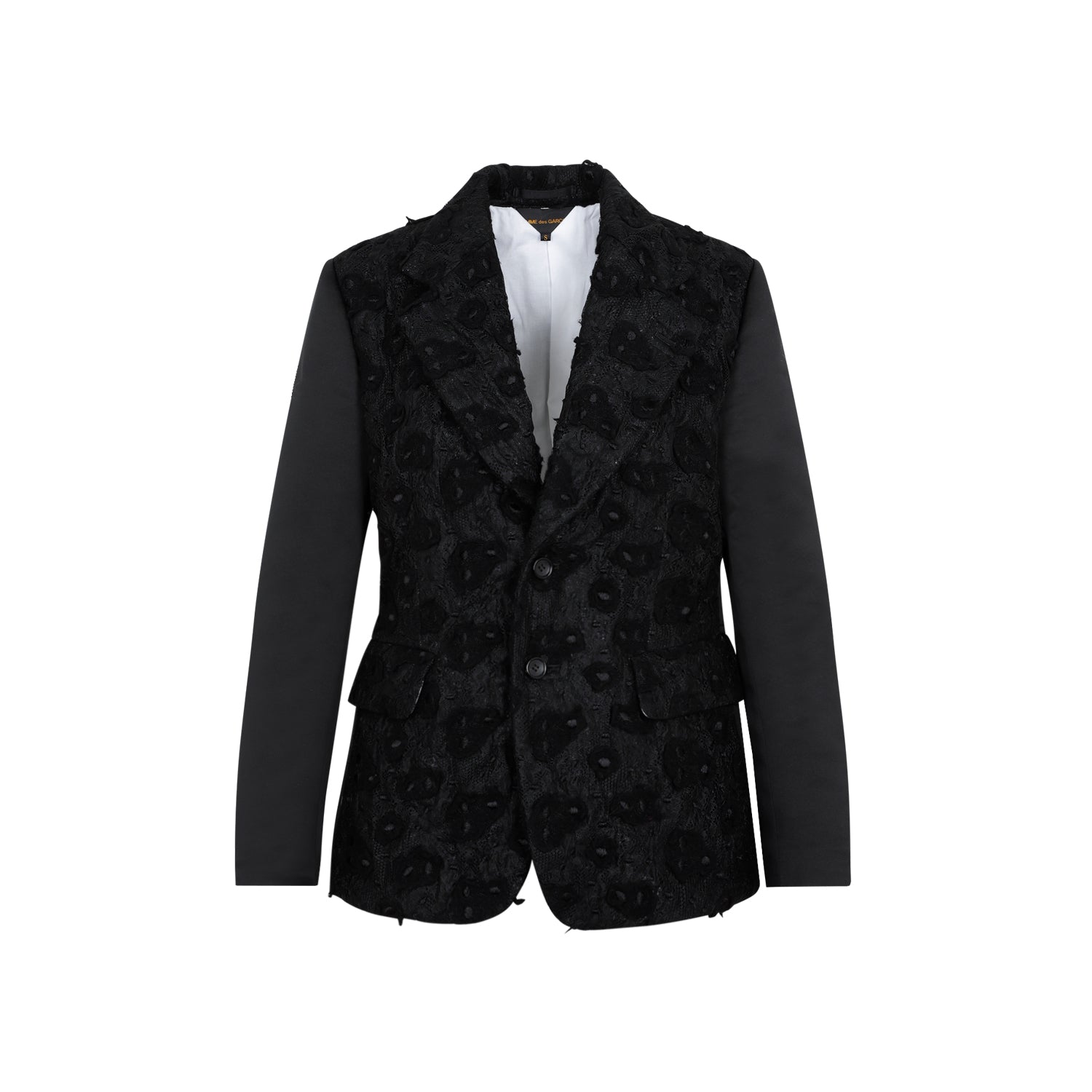 Comme Des Garçons Jacket Black Wool Decoration