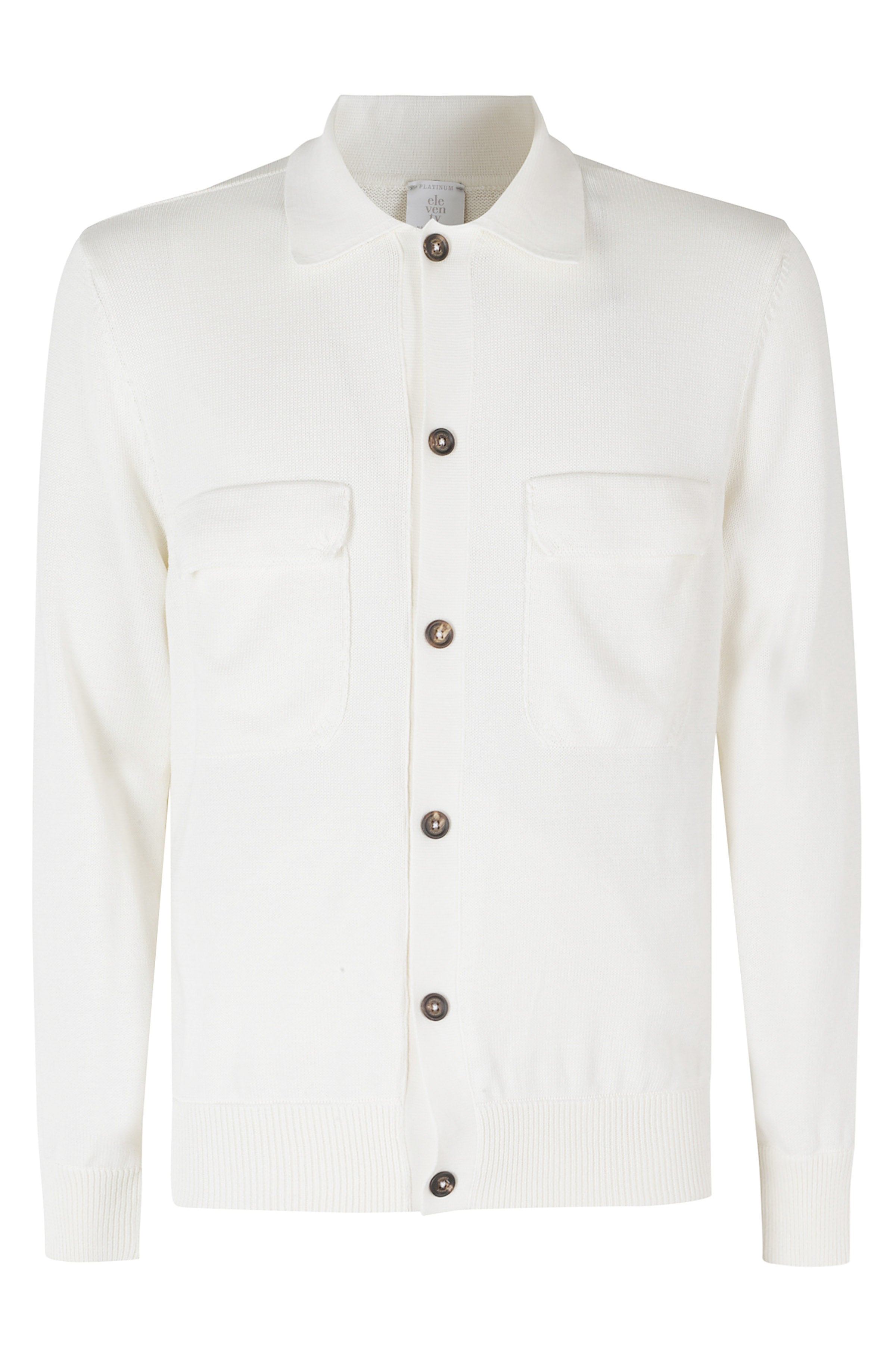Maglia Giubbino Due Tasche White Cotone