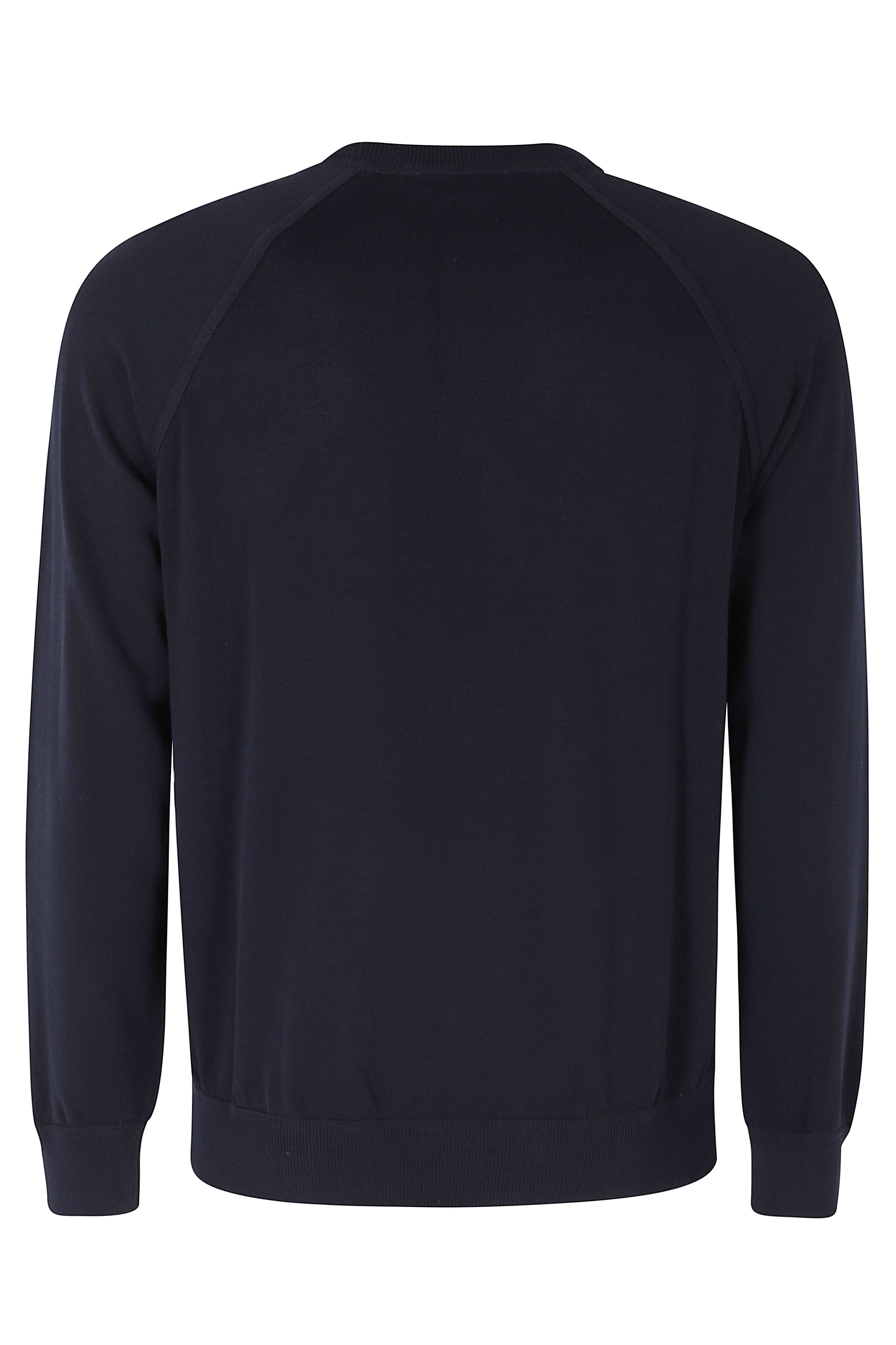 Girocollo Taglio Felpa Crepe Blue Cotone Maglia