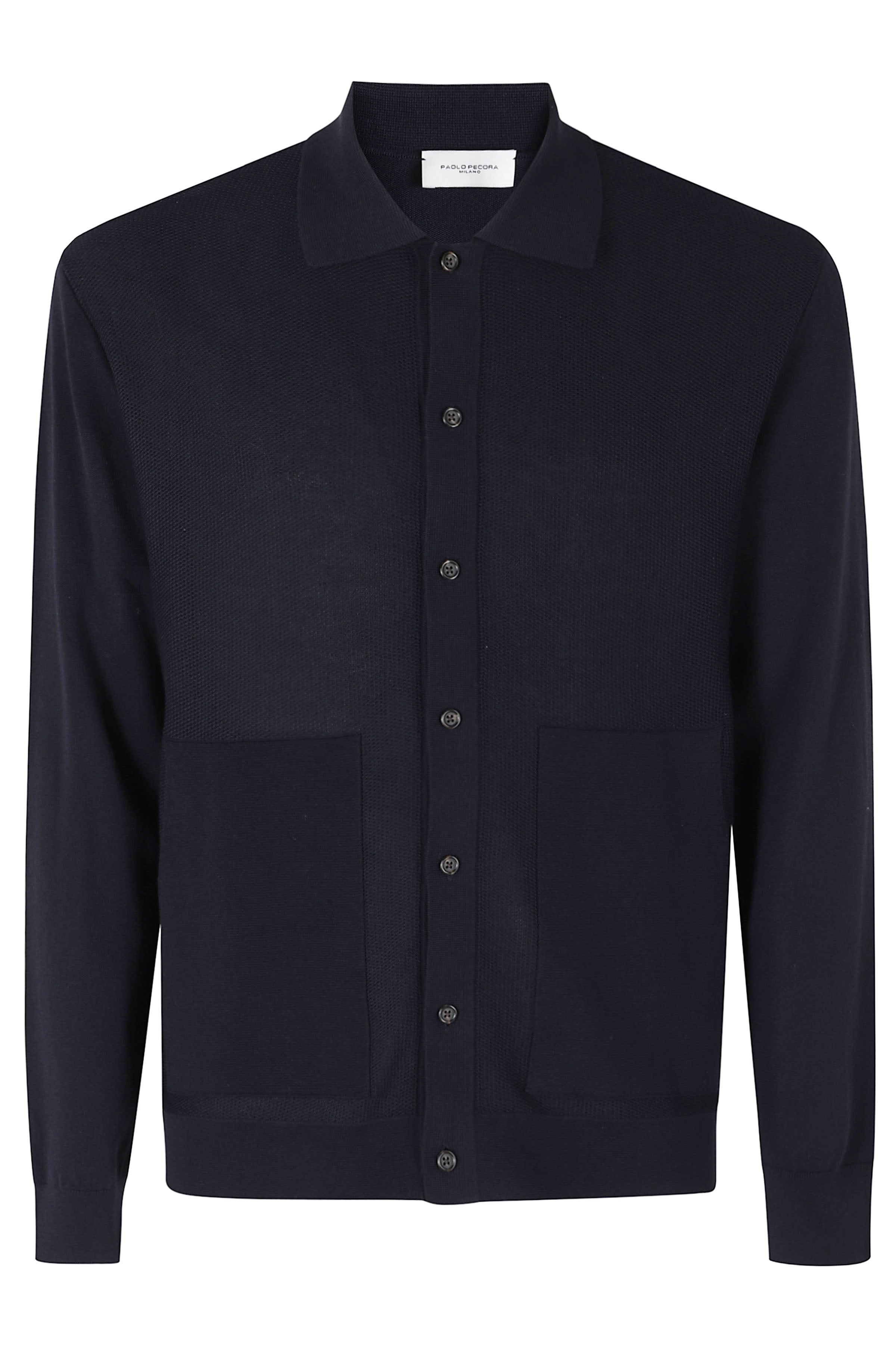 Camicia Maglia Blue Cotone