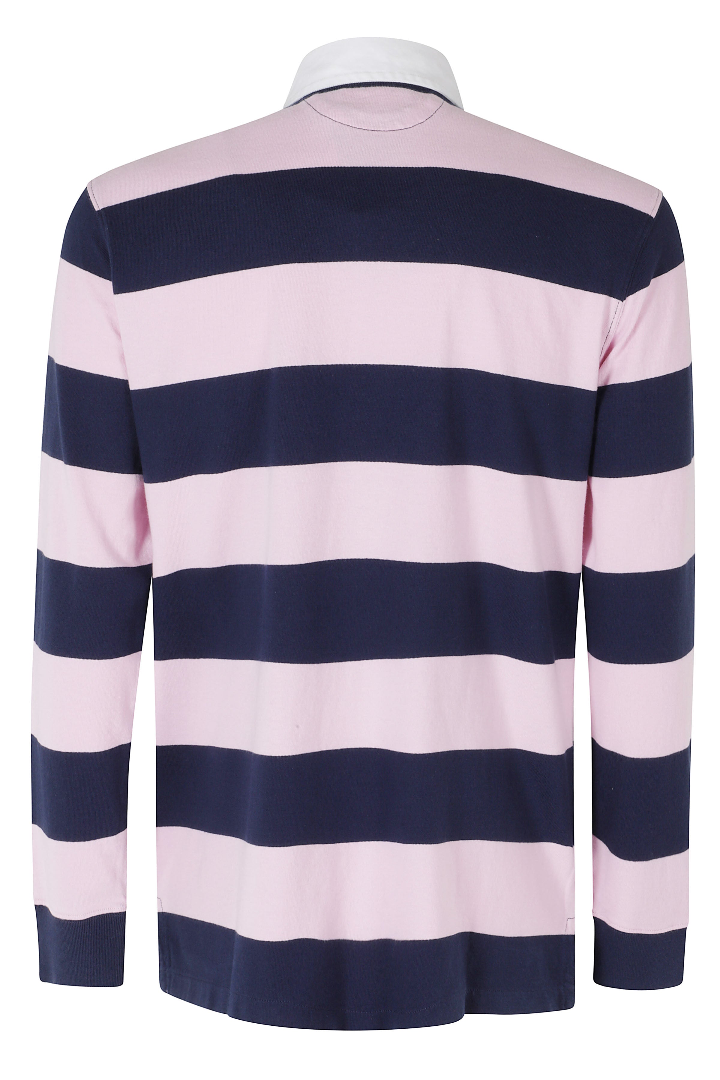 Long Sleebve Knit Pink & Purple Cotone Polo
