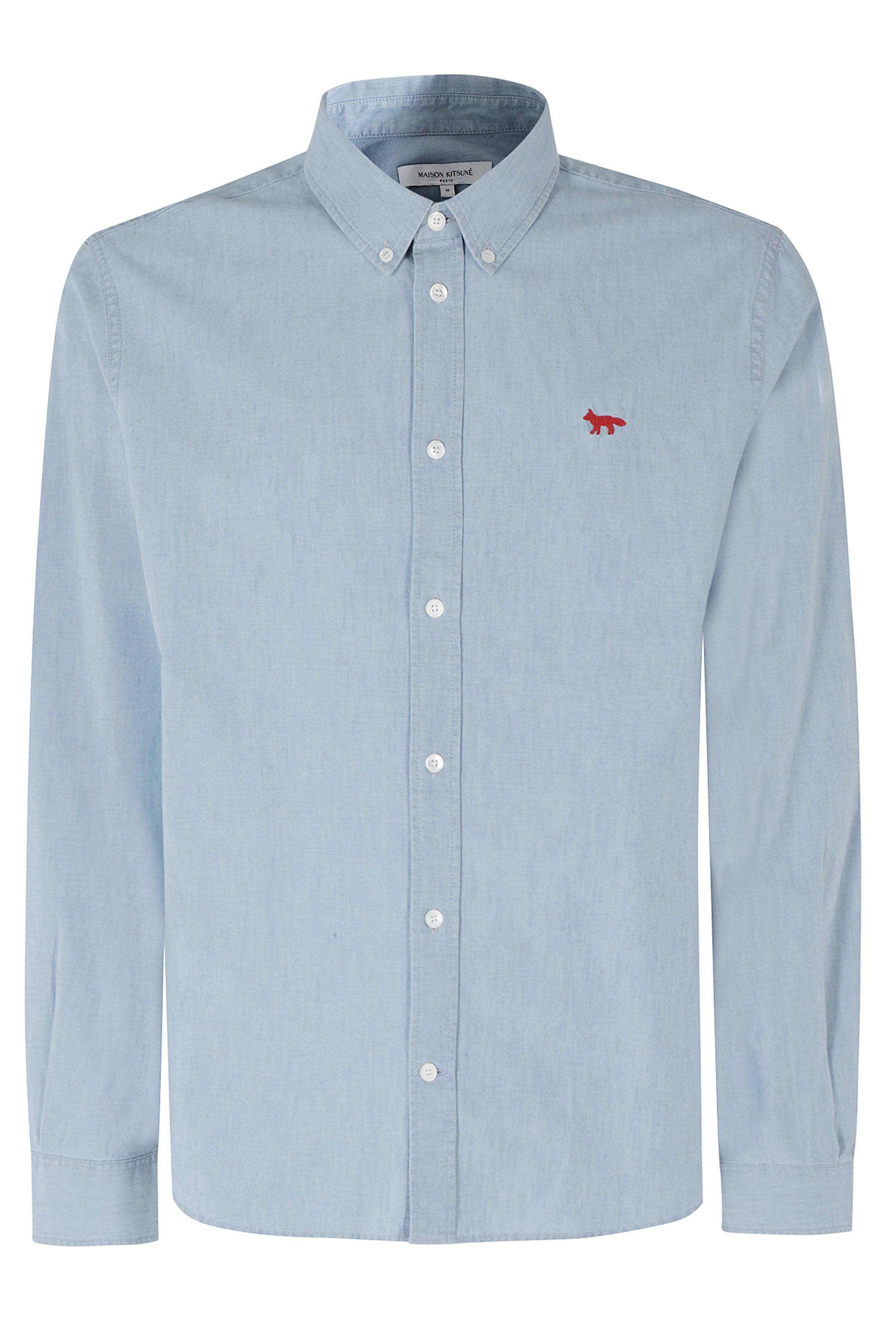 Profile Fox Regular Shirt Blue Cotone Camicia