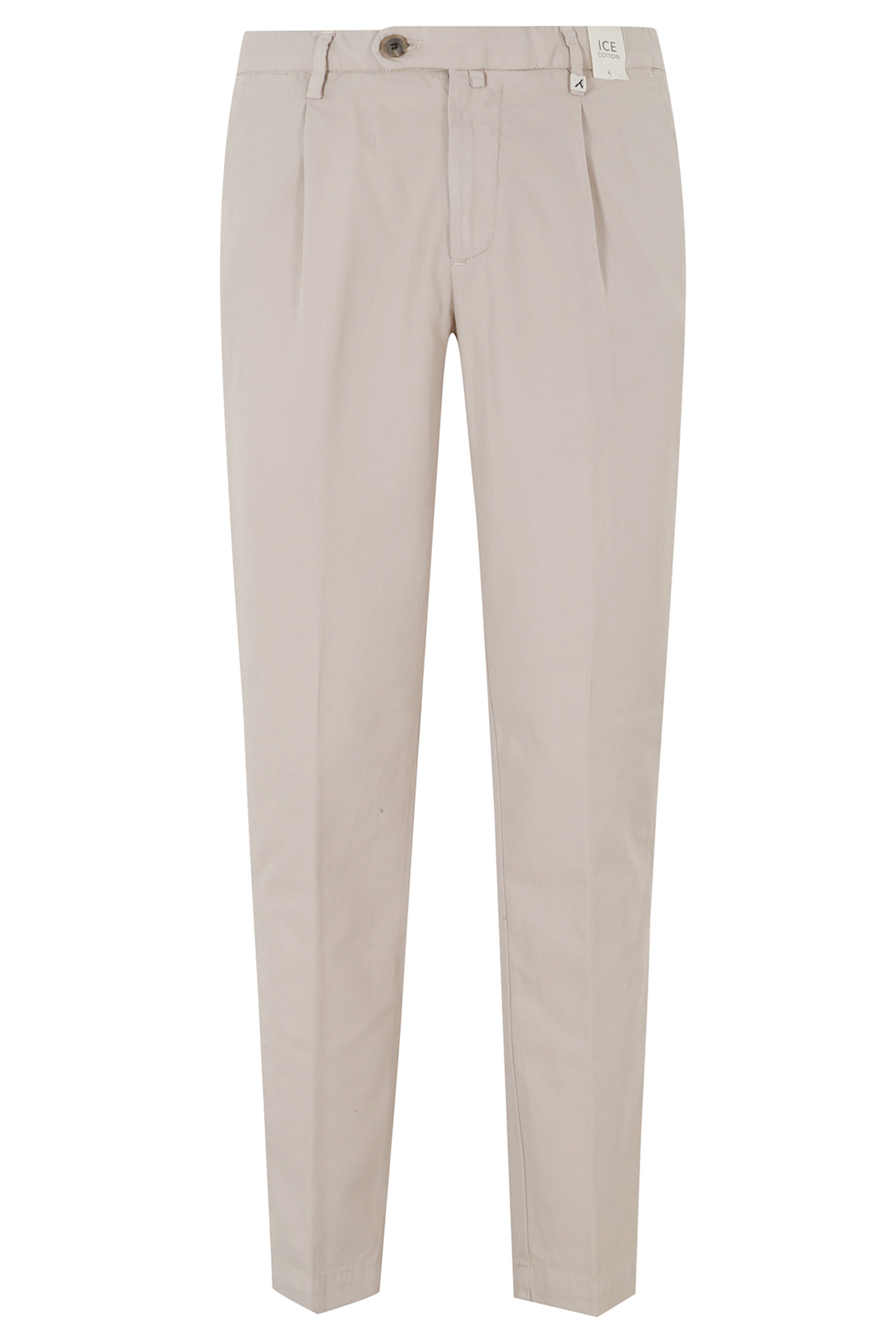 Pantalone Ice Cotton Garment Dyed Brown Cotone Pantaloni