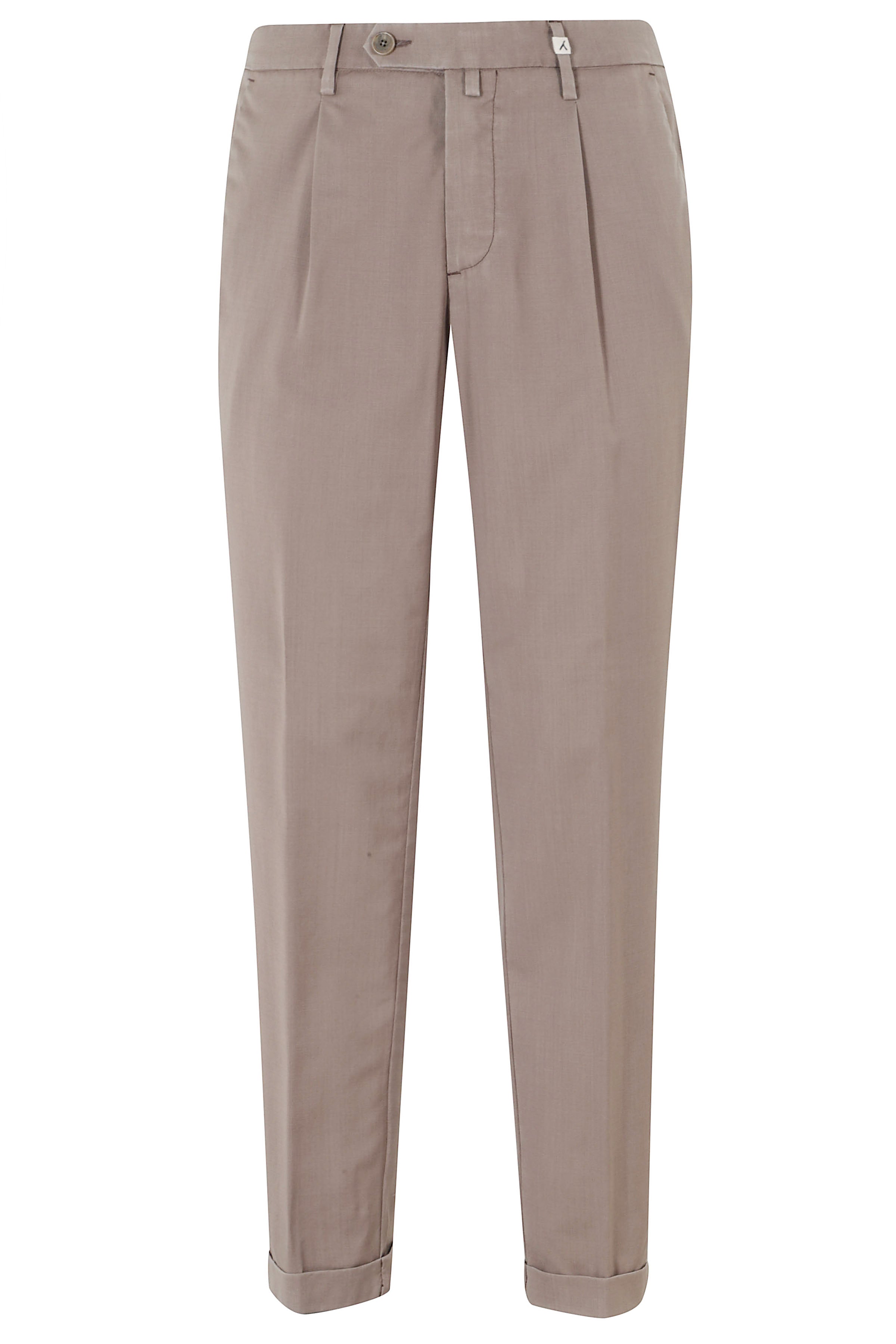 Pantalone Zeus Lana Lavata Brown Pantaloni