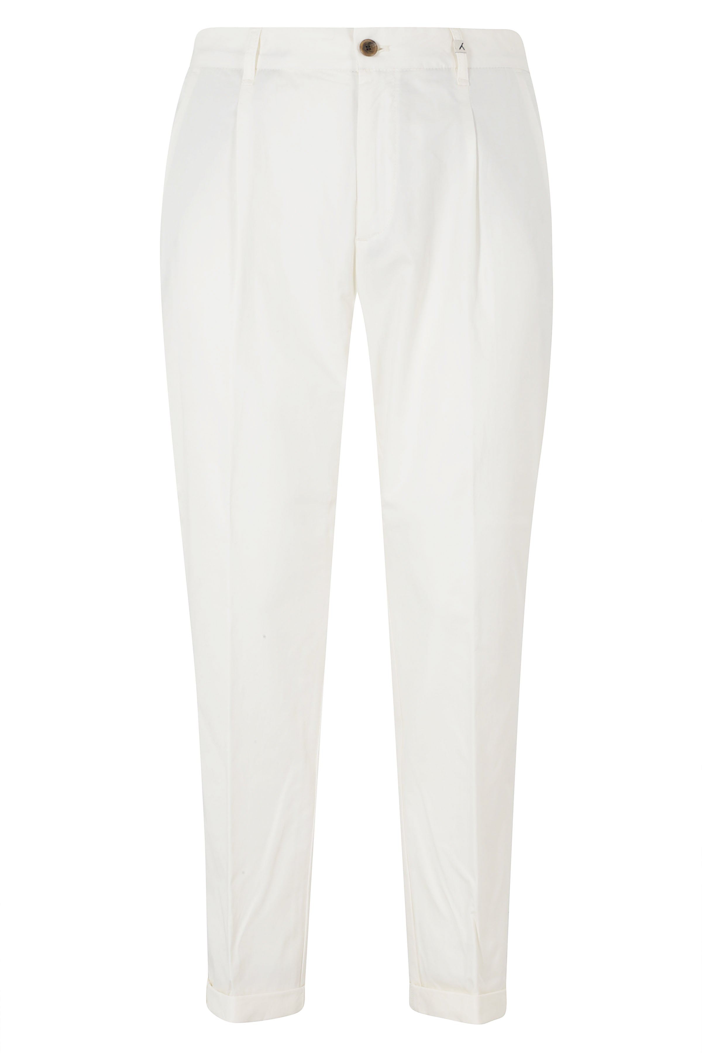 Pantalone Ares Cotone Popeline Tencel White Pantaloni
