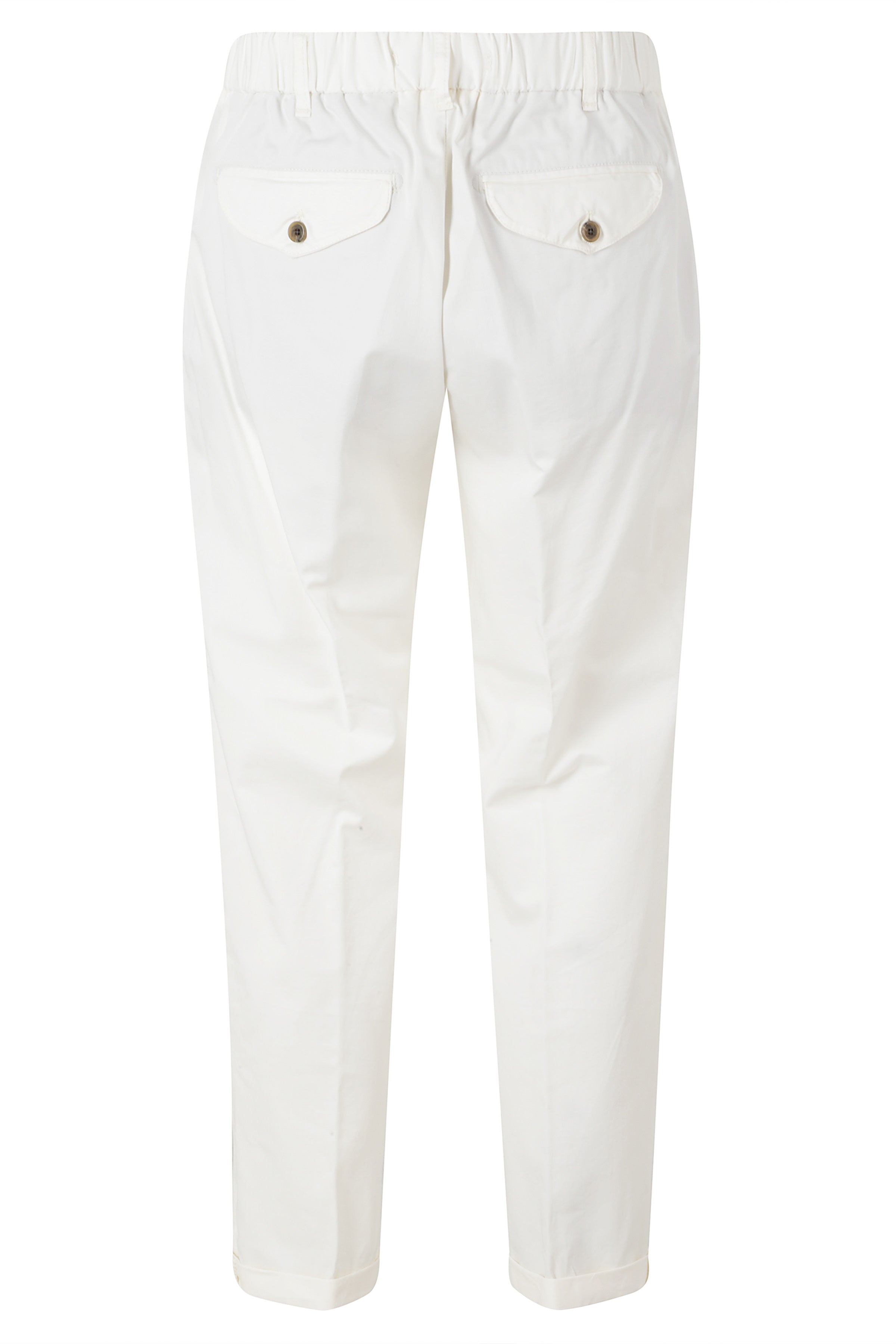 Pantalone Ares Cotone Popeline Tencel White Pantaloni