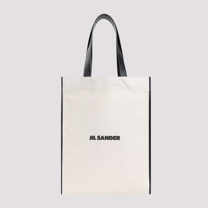 Jil Sander Border Book Tote Bag Cotton
