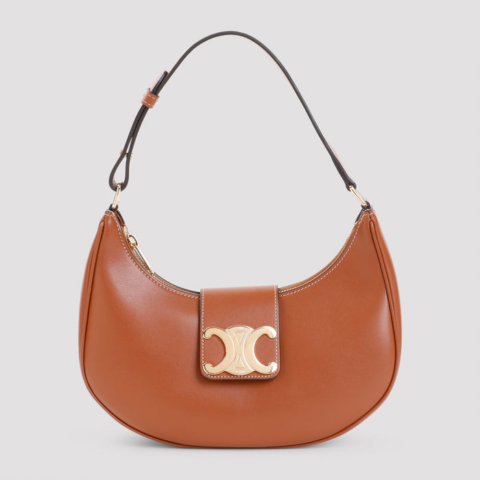 Medium Ava Triomphe Shoulder Bag Brown Calfskin