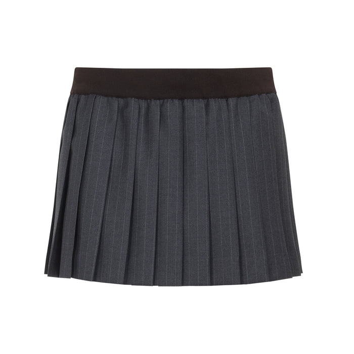 Mini Skirt Grey Virgin Wool