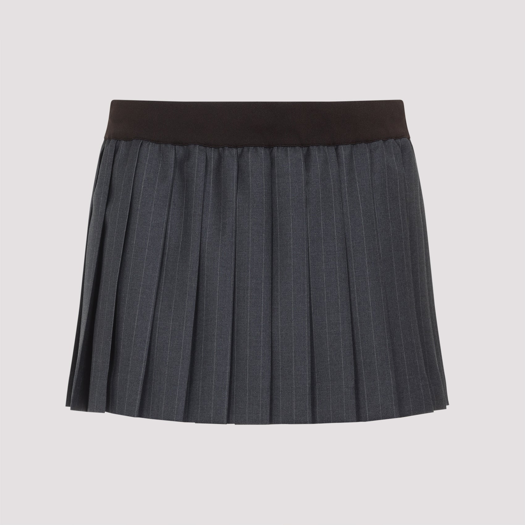 Mini Skirt Grey Virgin Wool
