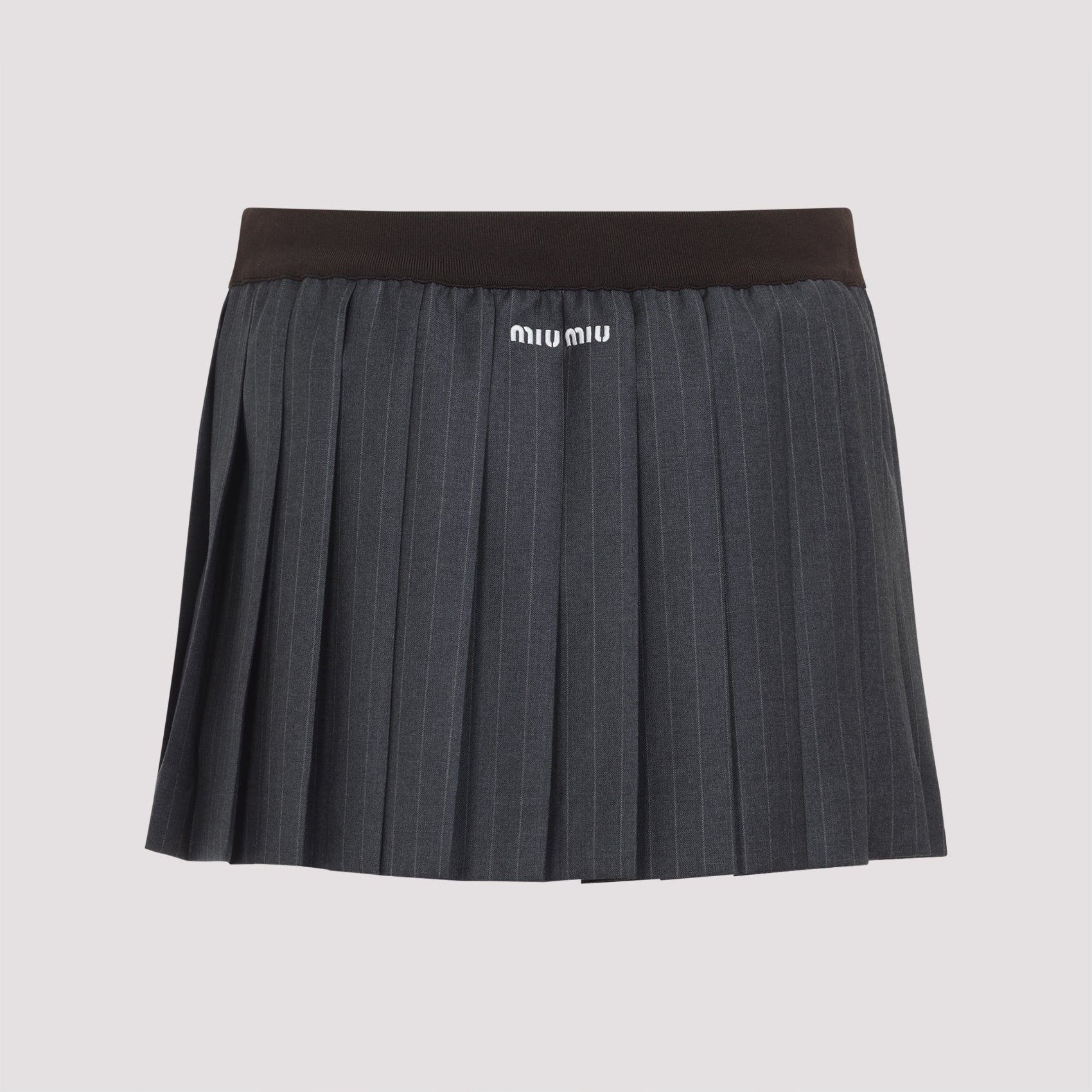 Mini Skirt Grey Virgin Wool