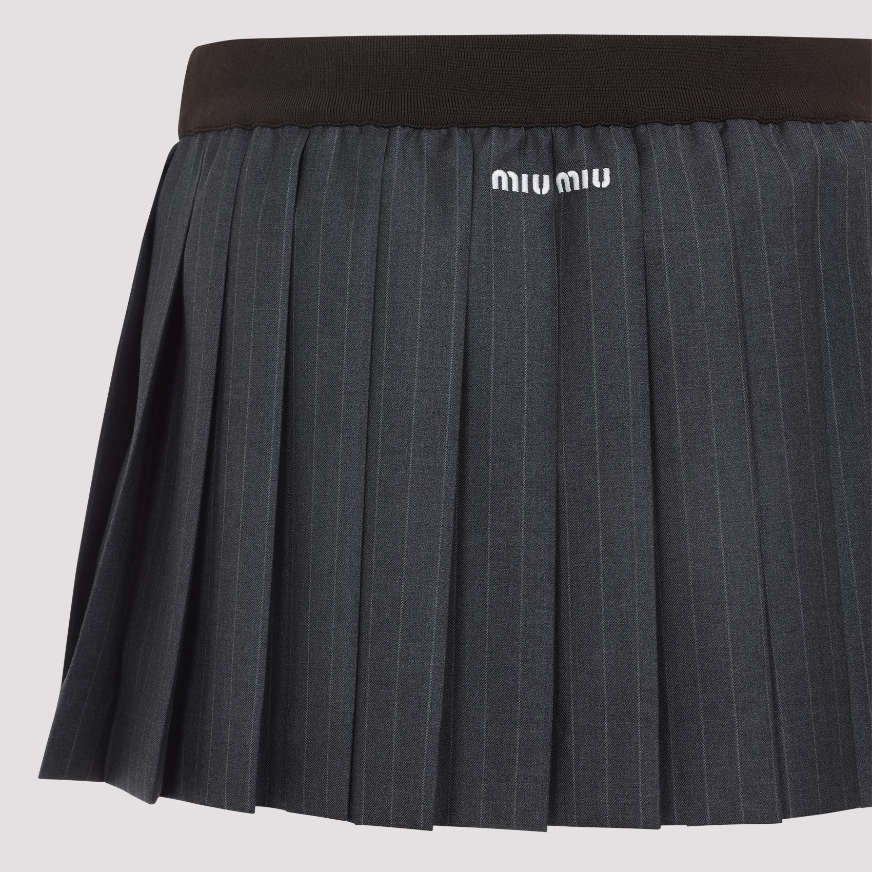 Mini Skirt Grey Virgin Wool
