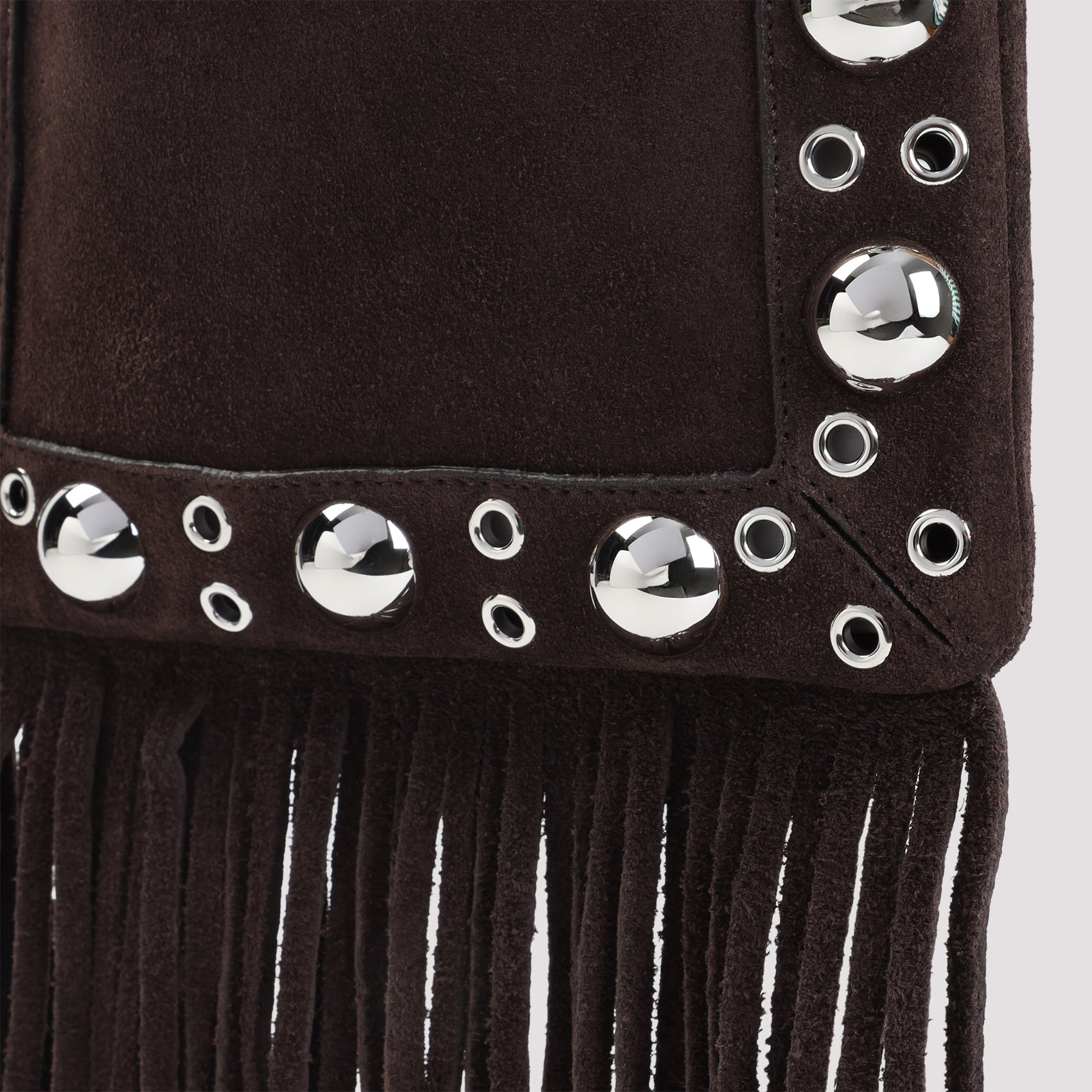 Small Cross Body Bag Brown Suede Leather