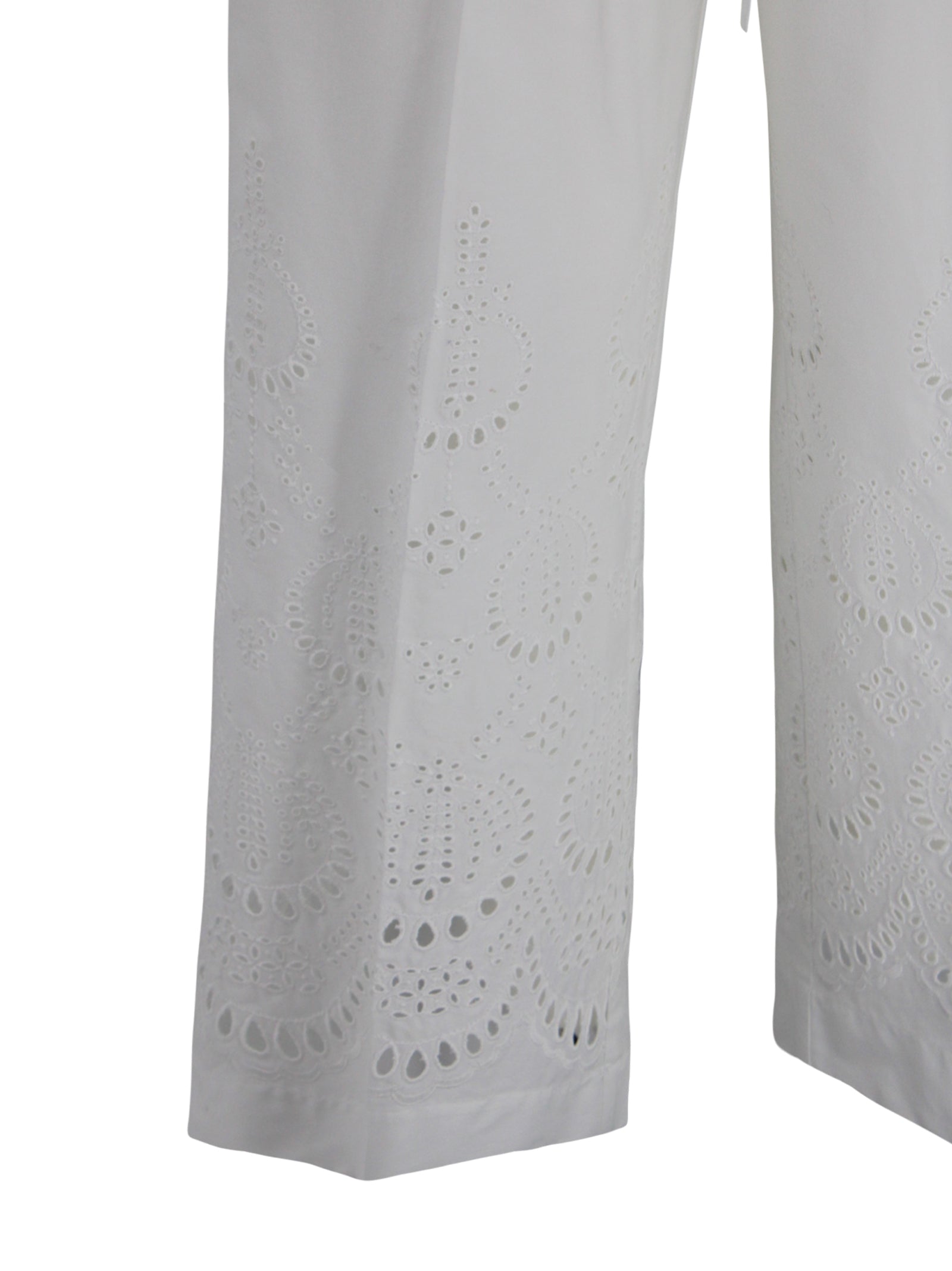 Parosh Trousers White Cotton