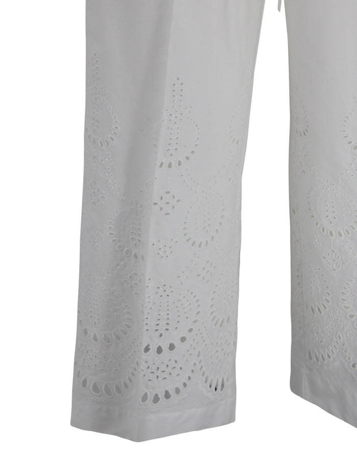 Parosh Trousers White Cotton