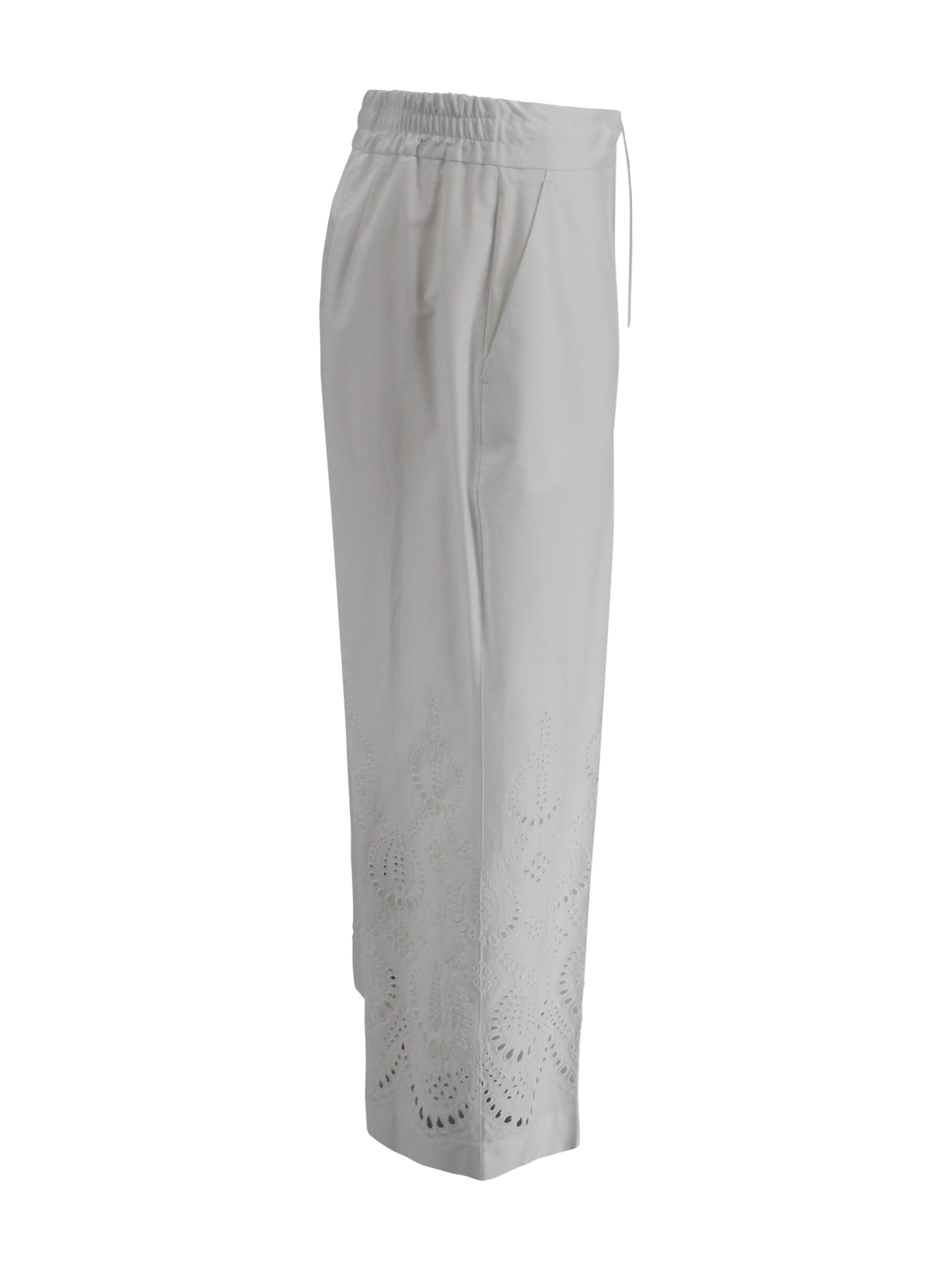 Parosh Trousers White Cotton