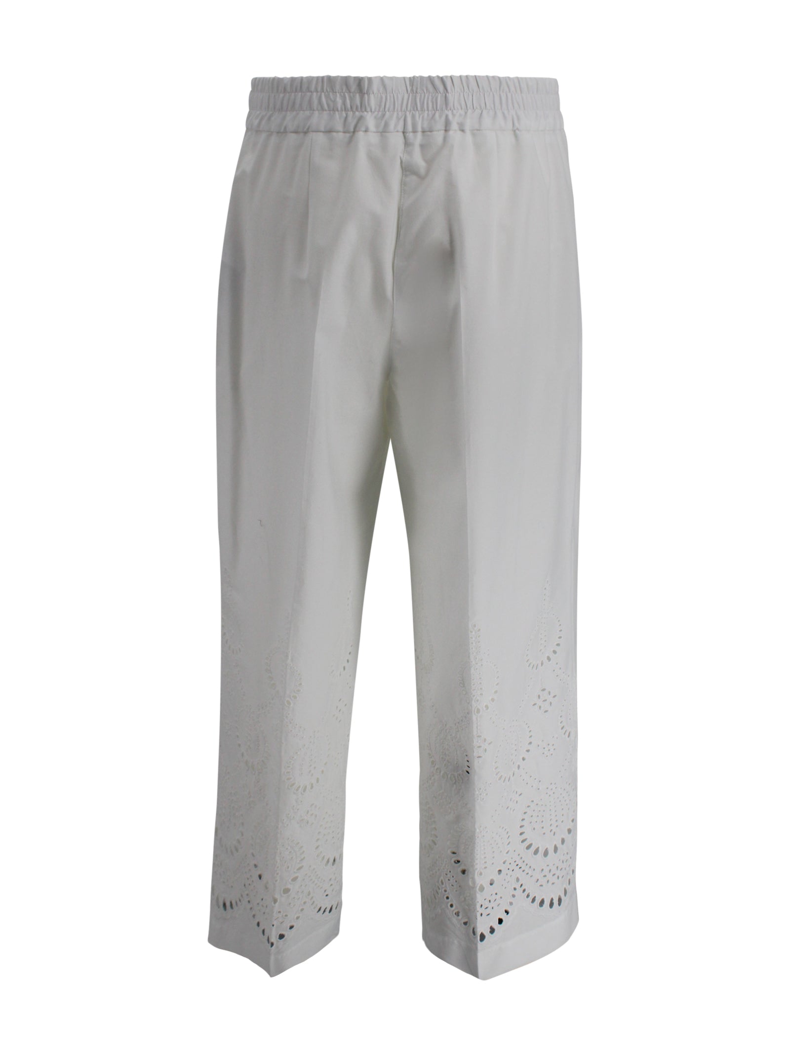 Parosh Trousers White Cotton