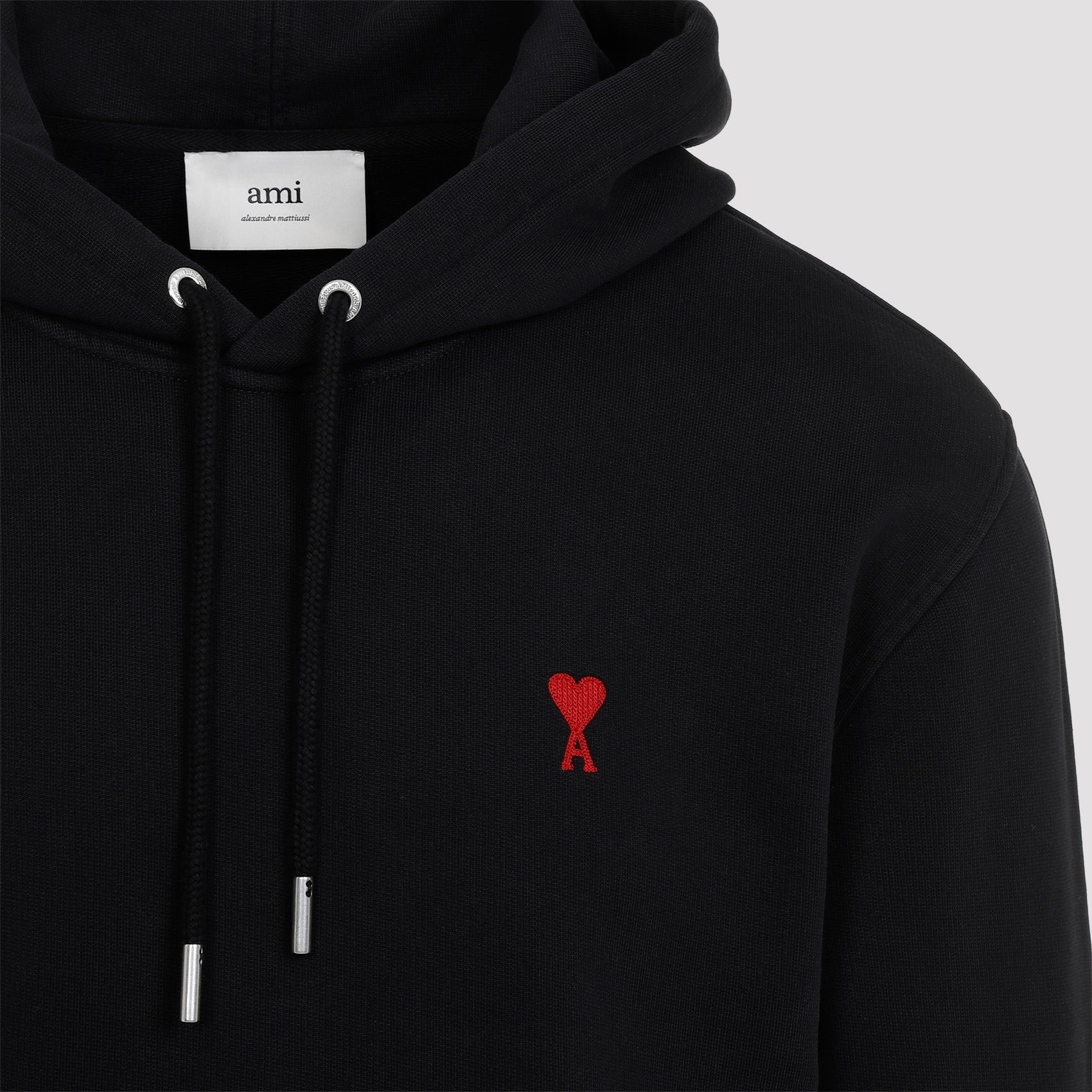 Ami De Coeur Hoodie Black Cotton Sweatshirt