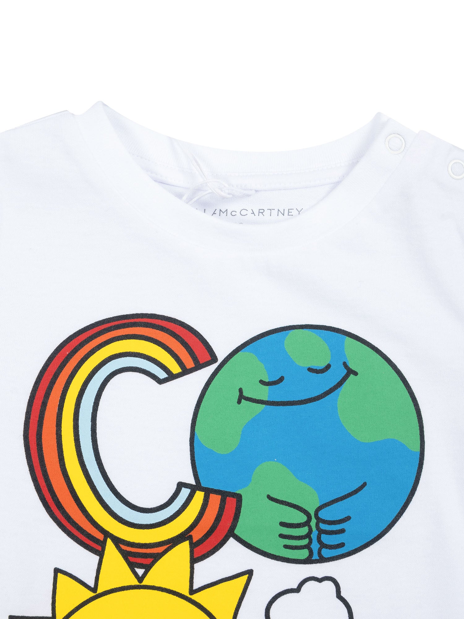 T-Shirt-Top White Cotton Short Sleeves T-shirt