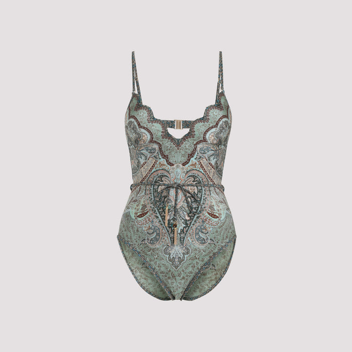Wanderlust Scallop One-piece Multicolour Polyamide Elastane Swimwear