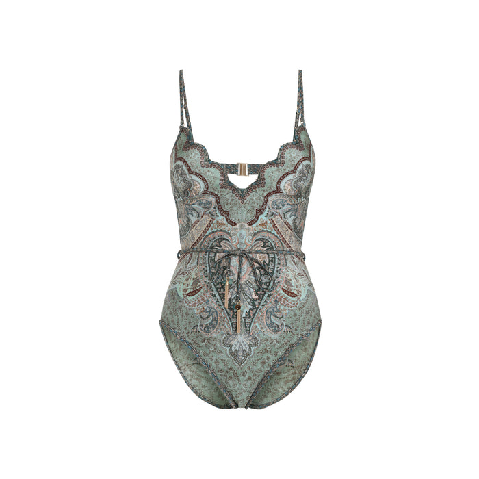 Wanderlust Scallop One-piece Multicolour Polyamide Elastane Swimwear