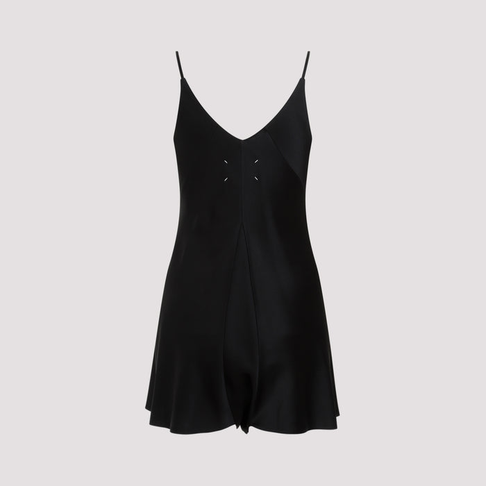 Viscose Jumpsuit Black Acetate Dress