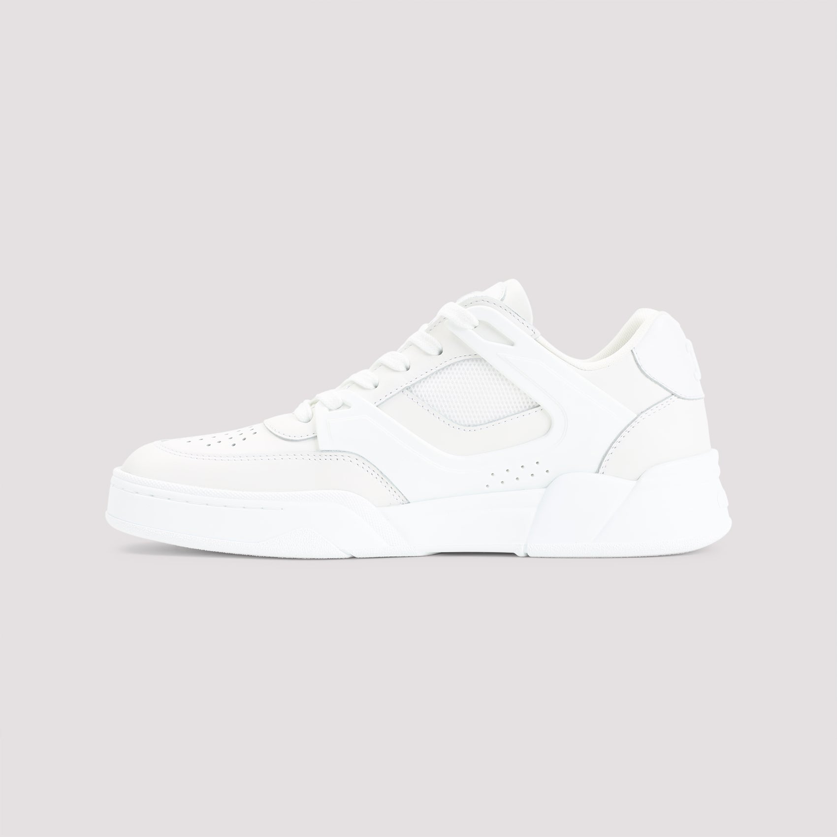 Ct-09 Leather, Rubber And Mesh Sneakers White Calf Leather