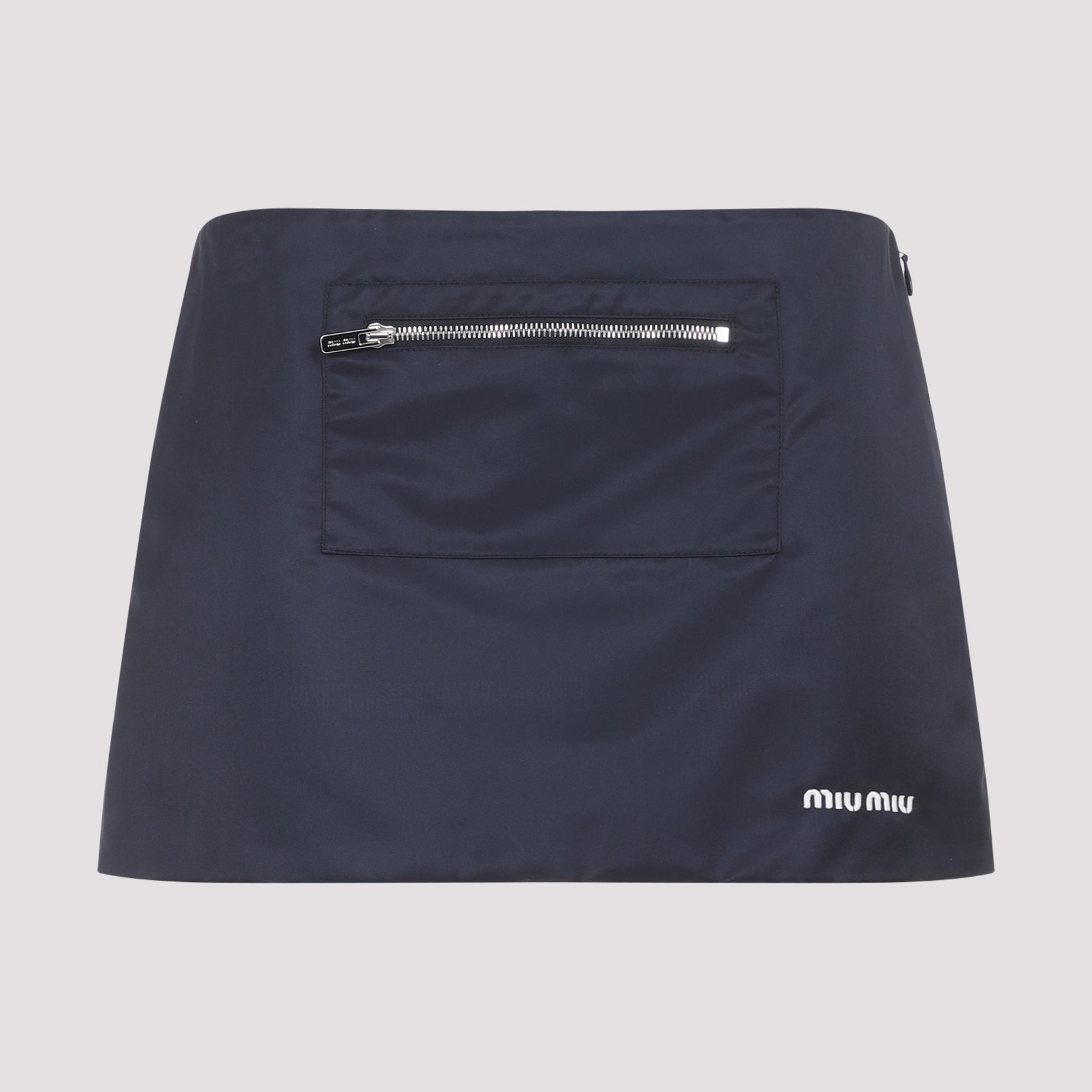 Mini Skirt Blue Polyamide