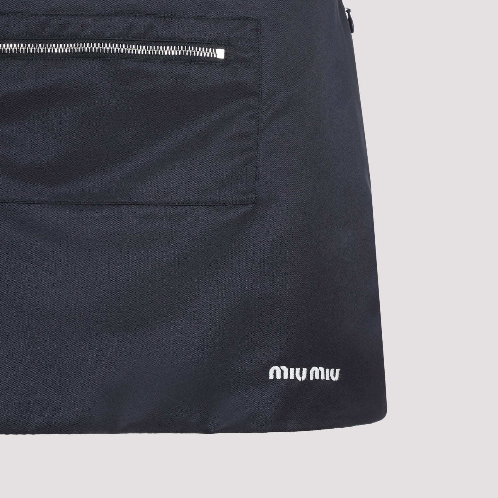 Mini Skirt Blue Polyamide