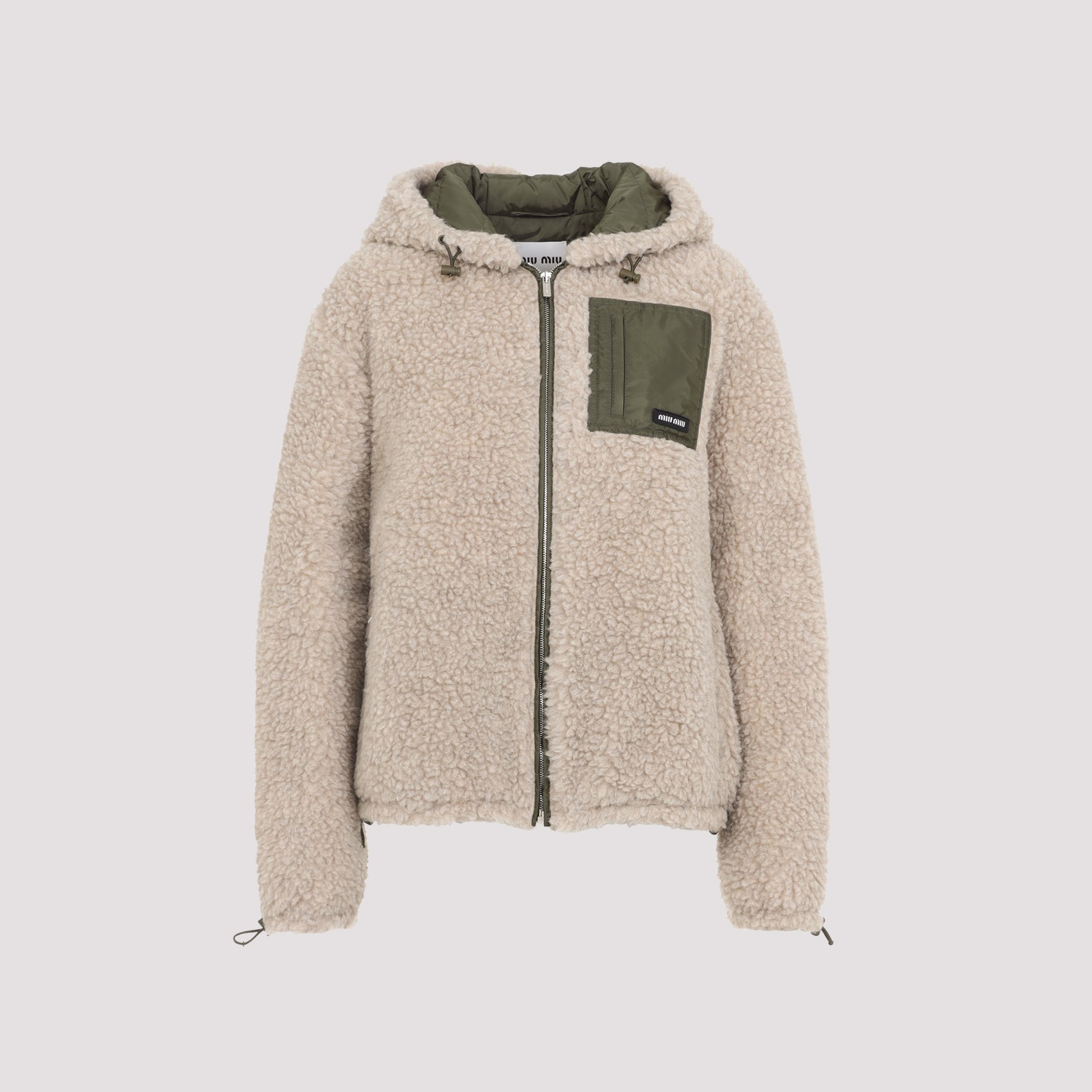 Wool Blouson Jacket Nude & Neutrals Polyester