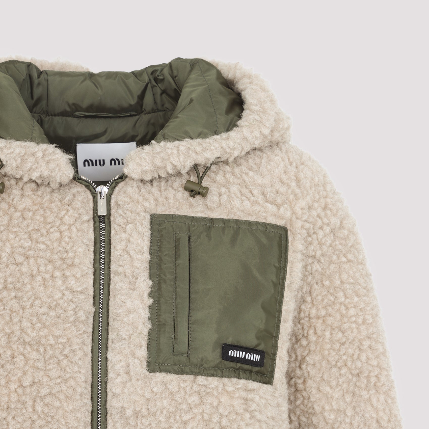 Wool Blouson Jacket Nude & Neutrals Polyester