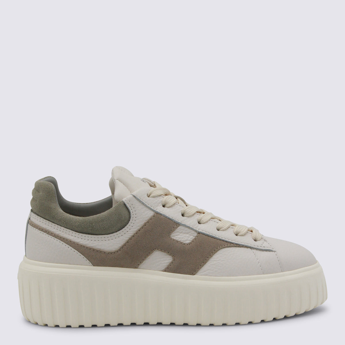 Hogan Sneakers Bianco/tortora/verde Sole El Cover Co Le Pu Pl Vi