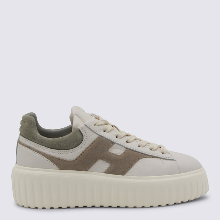 Hogan Sneakers Bianco/tortora/verde Sole El Cover Co Le Pu Pl Vi