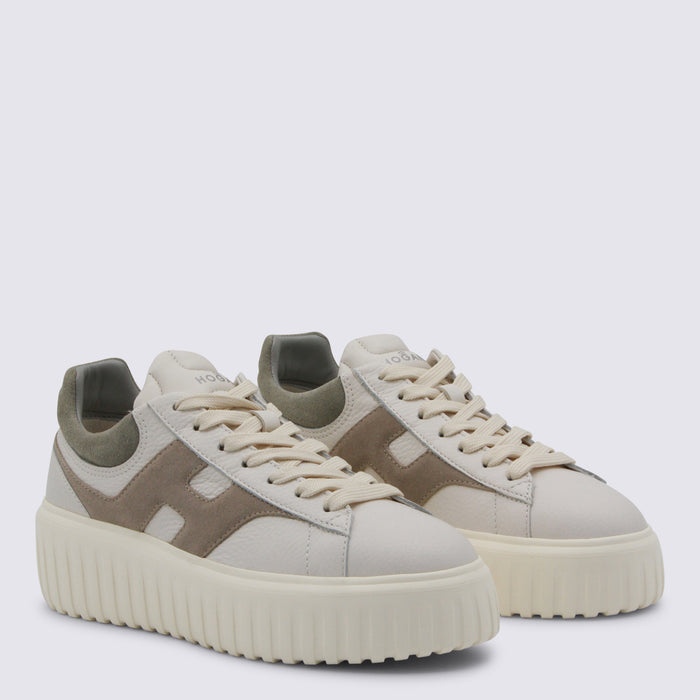 Hogan Sneakers Bianco/tortora/verde Sole El Cover Co Le Pu Pl Vi