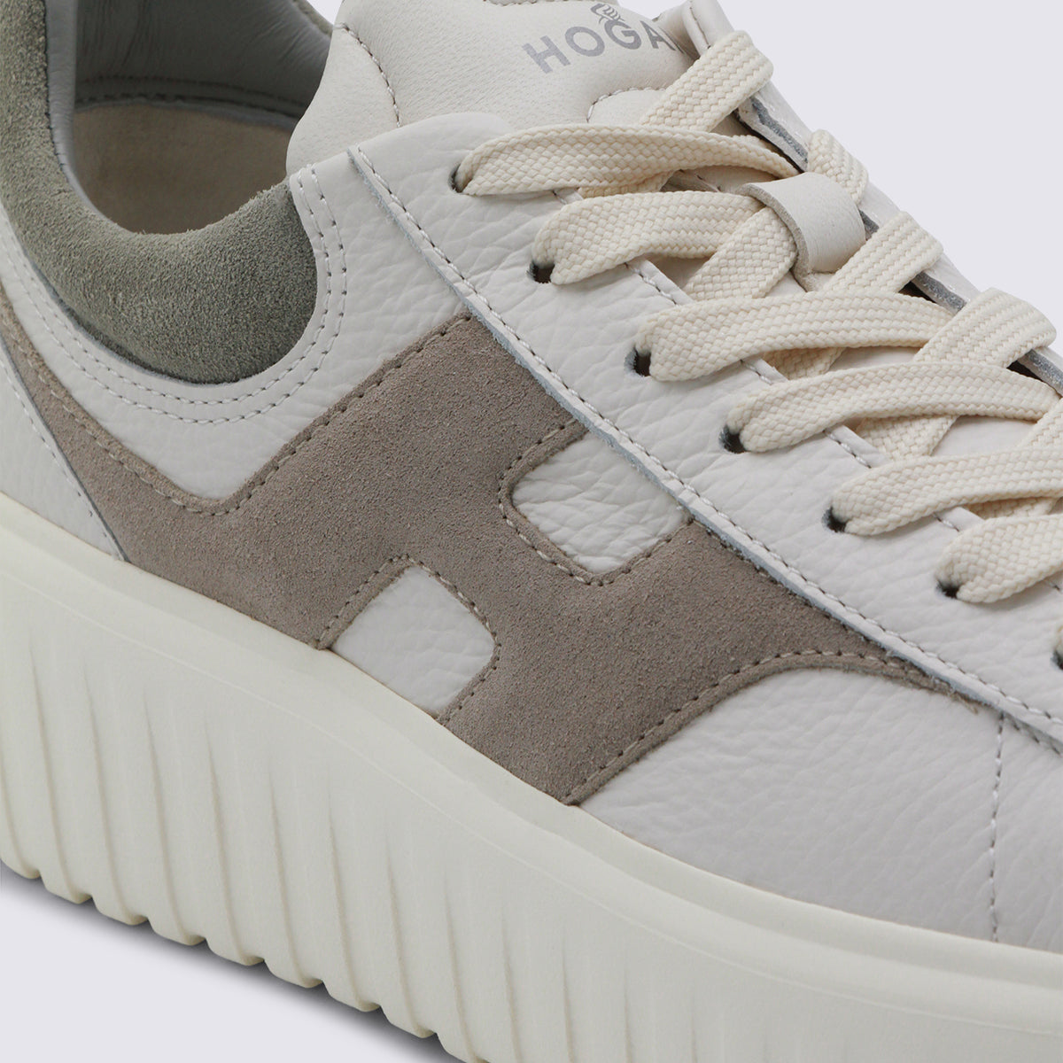 Hogan Sneakers Bianco/tortora/verde Sole El Cover Co Le Pu Pl Vi