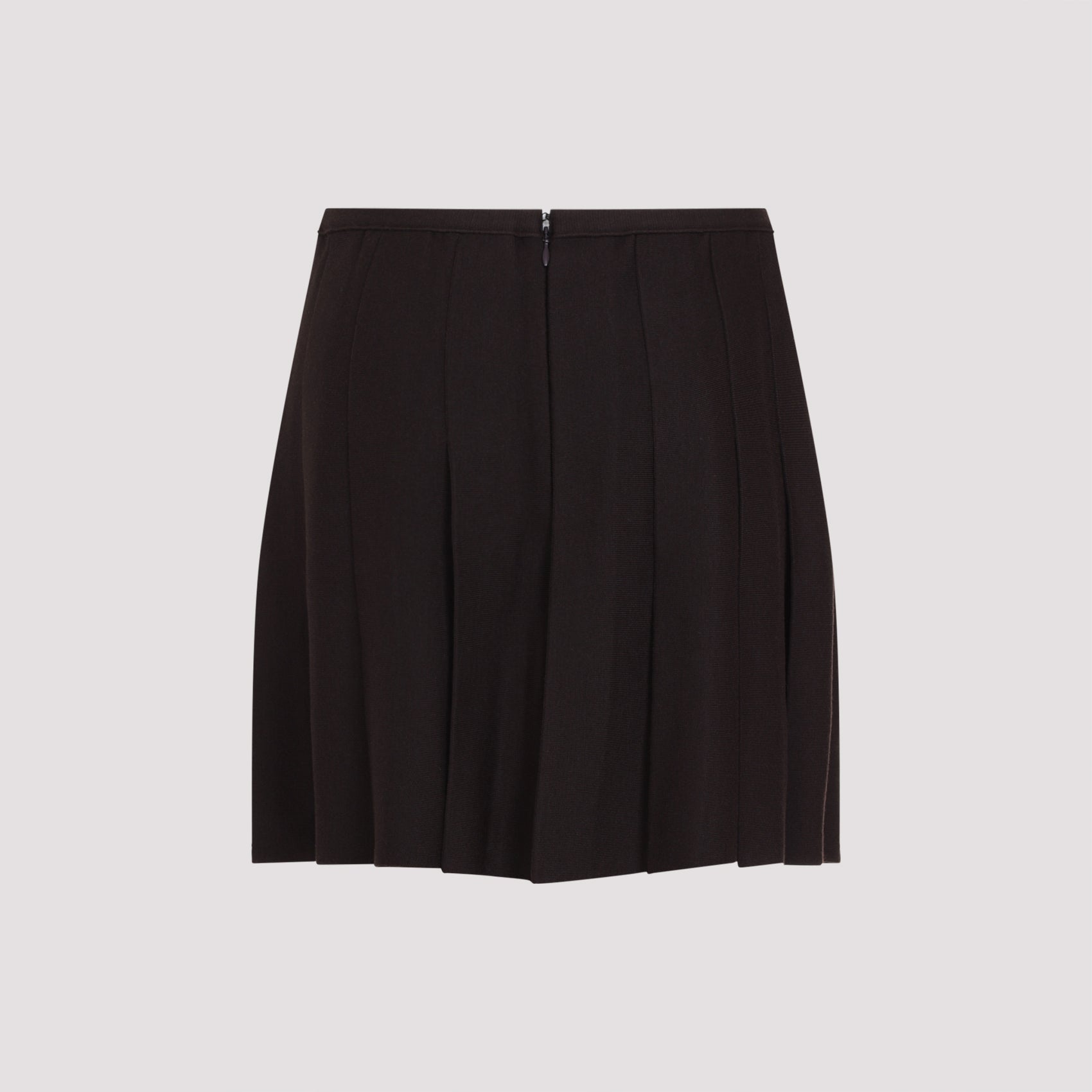 Skirt Brown Wool Polyamide Elastane