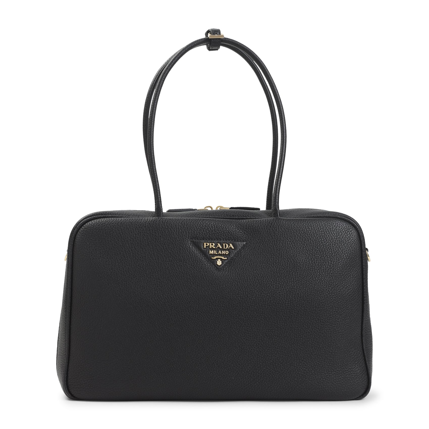 Calf Leather Handbag Black Bag