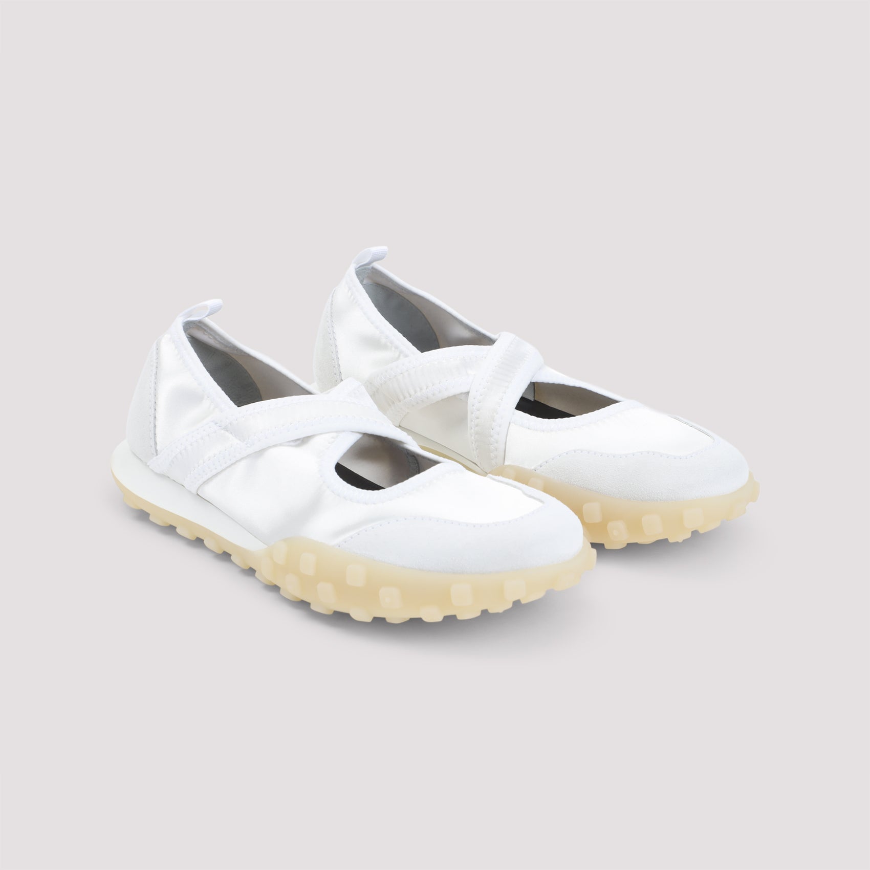Moon Sneakers White Polyamide Acetate Elastane Shoe