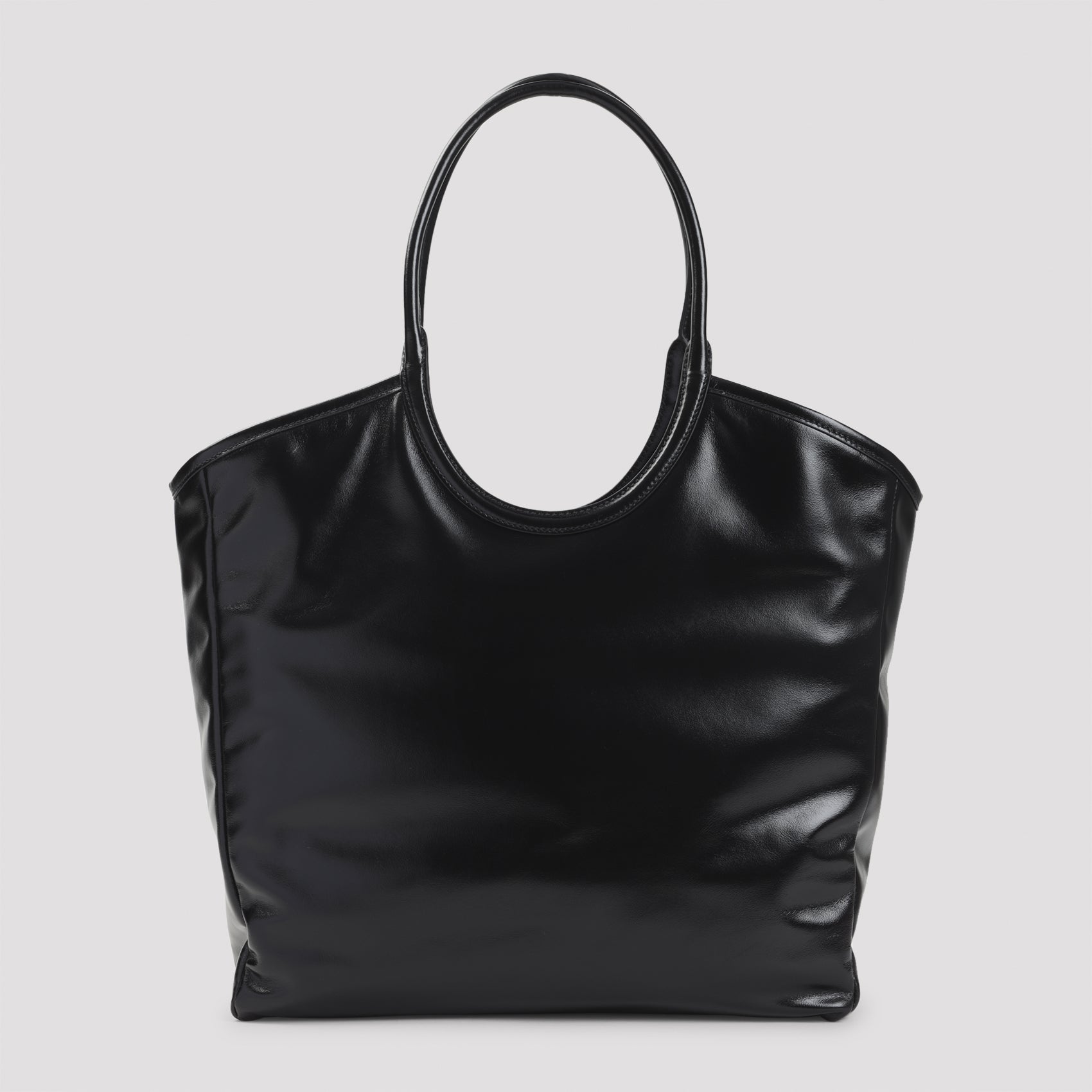 Calf Leather Handbag Black Bag