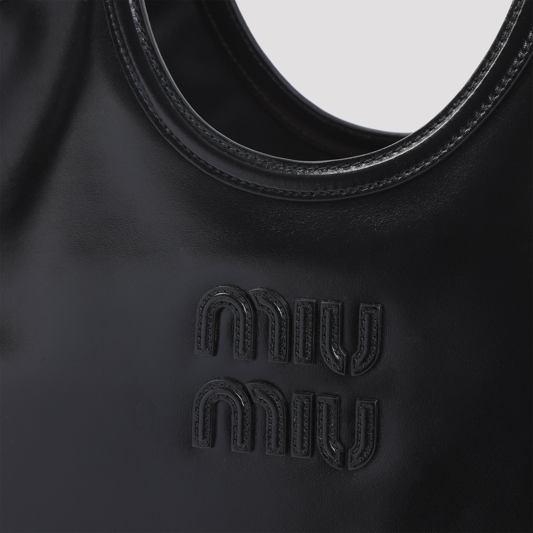 Calf Leather Handbag Black Bag